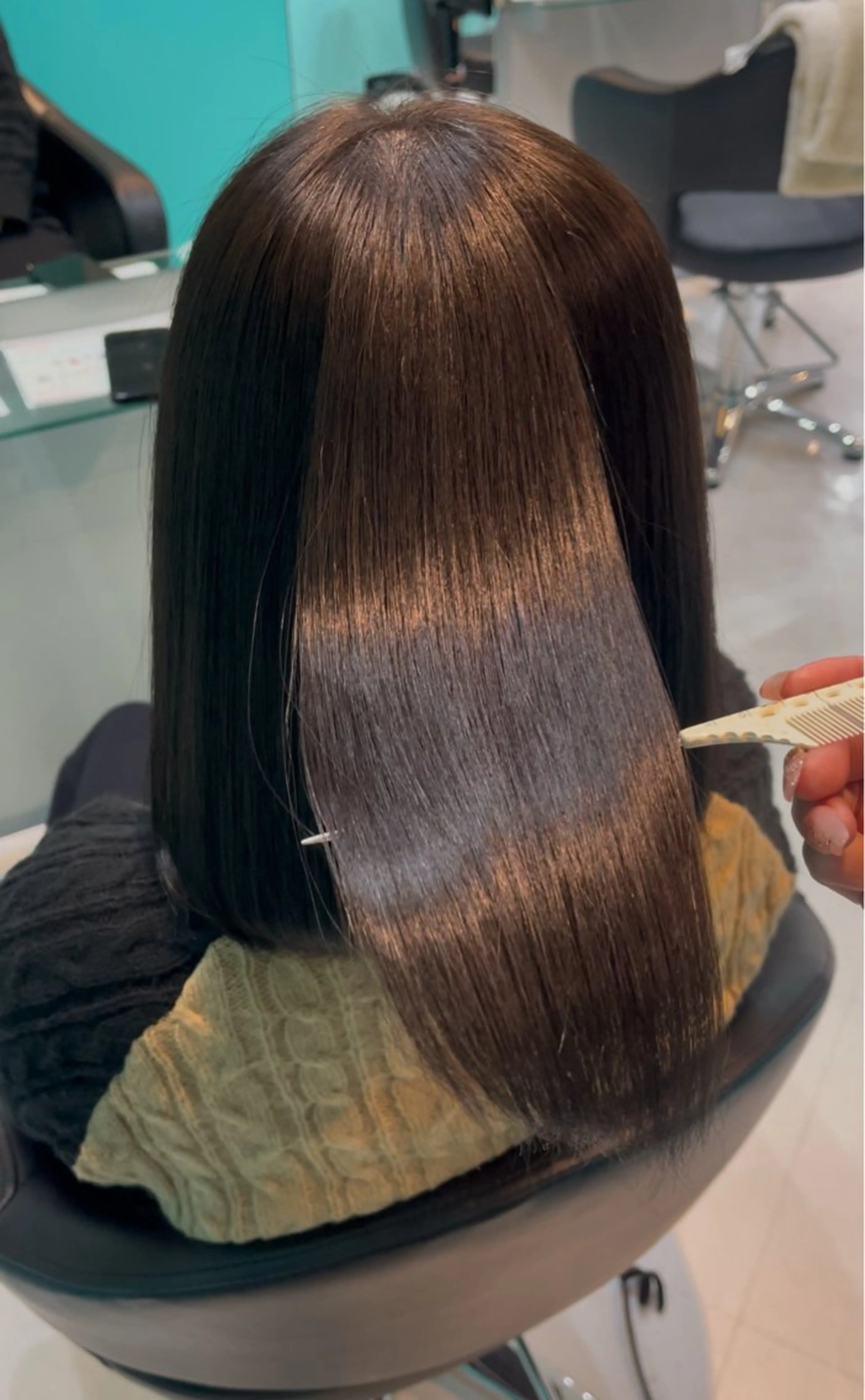 ショート 縮毛矯正 mana/髪質改善/ ヘアセット/パーマのヘアスタイル