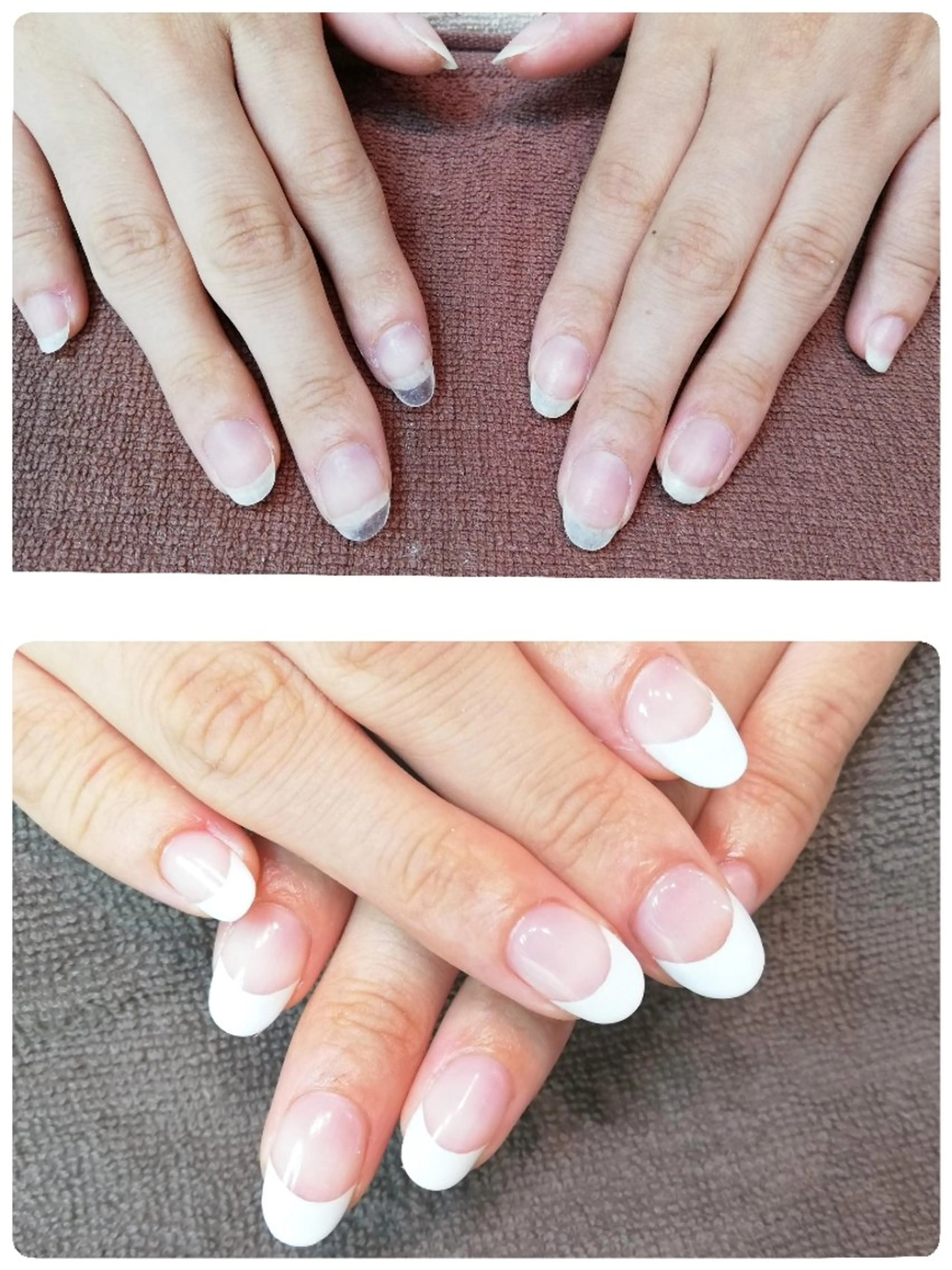 ネイル 長さ出し ハンドネイル ハンドケア 深爪矯正/爪育成ケア manie nailのネイルデザイン