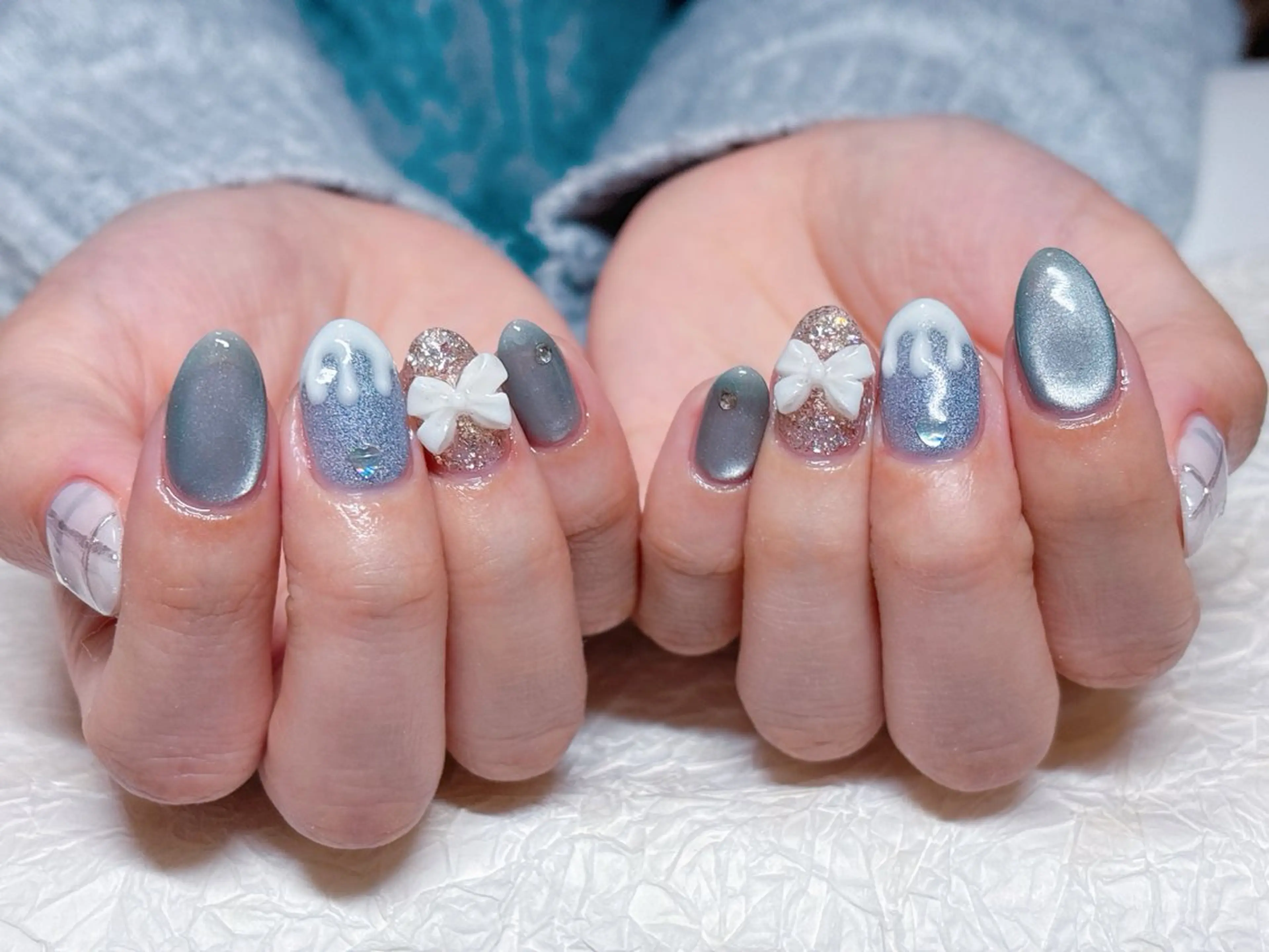 ネイル アートネイル オーロラネイル チークネイル フラッシュネイル フットネイル ハンドネイル ハンドケア ゆ か_Nails💫のネイルデザイン