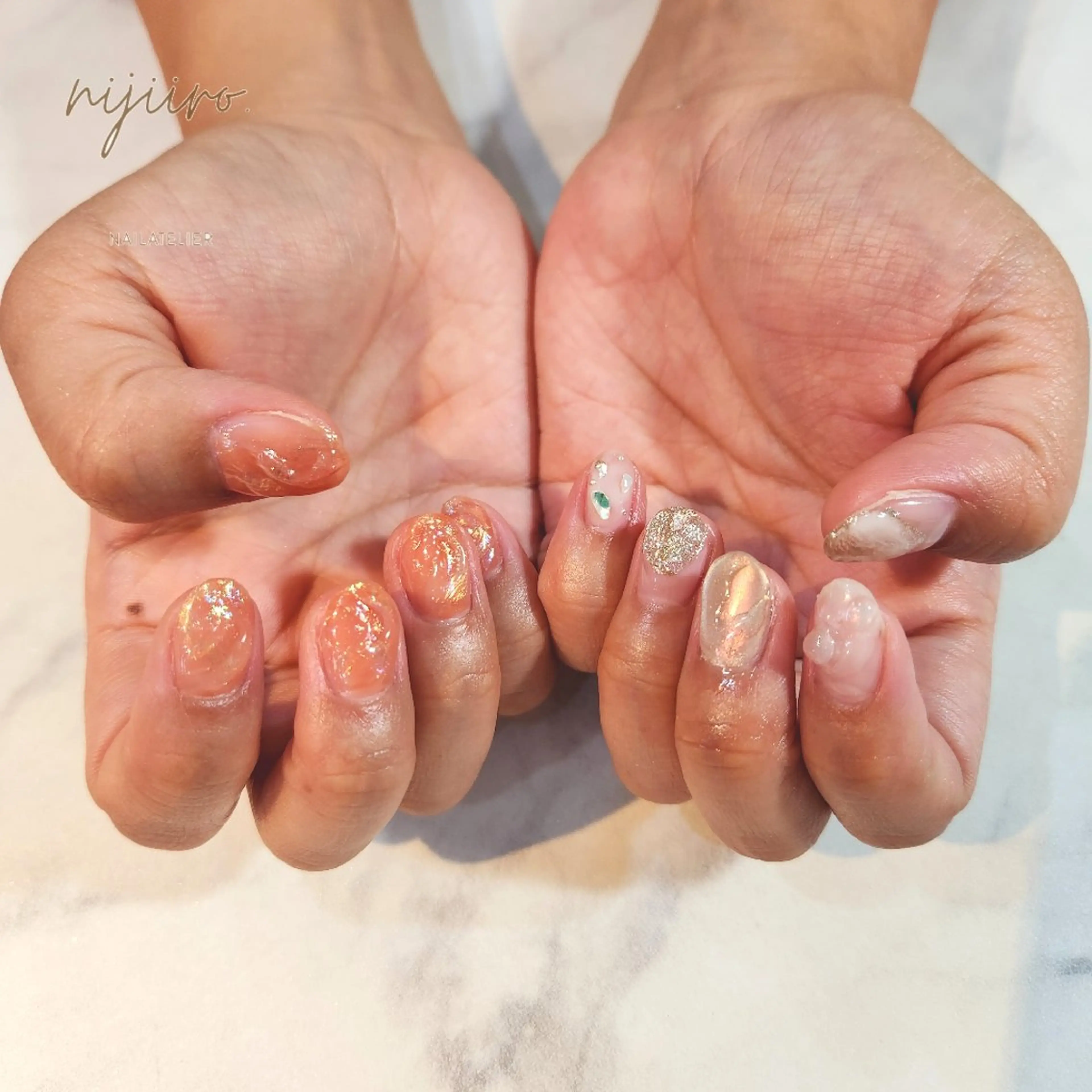 ネイル ハンドネイル nailatelier nijiiro.所属・nijiiro🌈 サトウのネイルデザイン