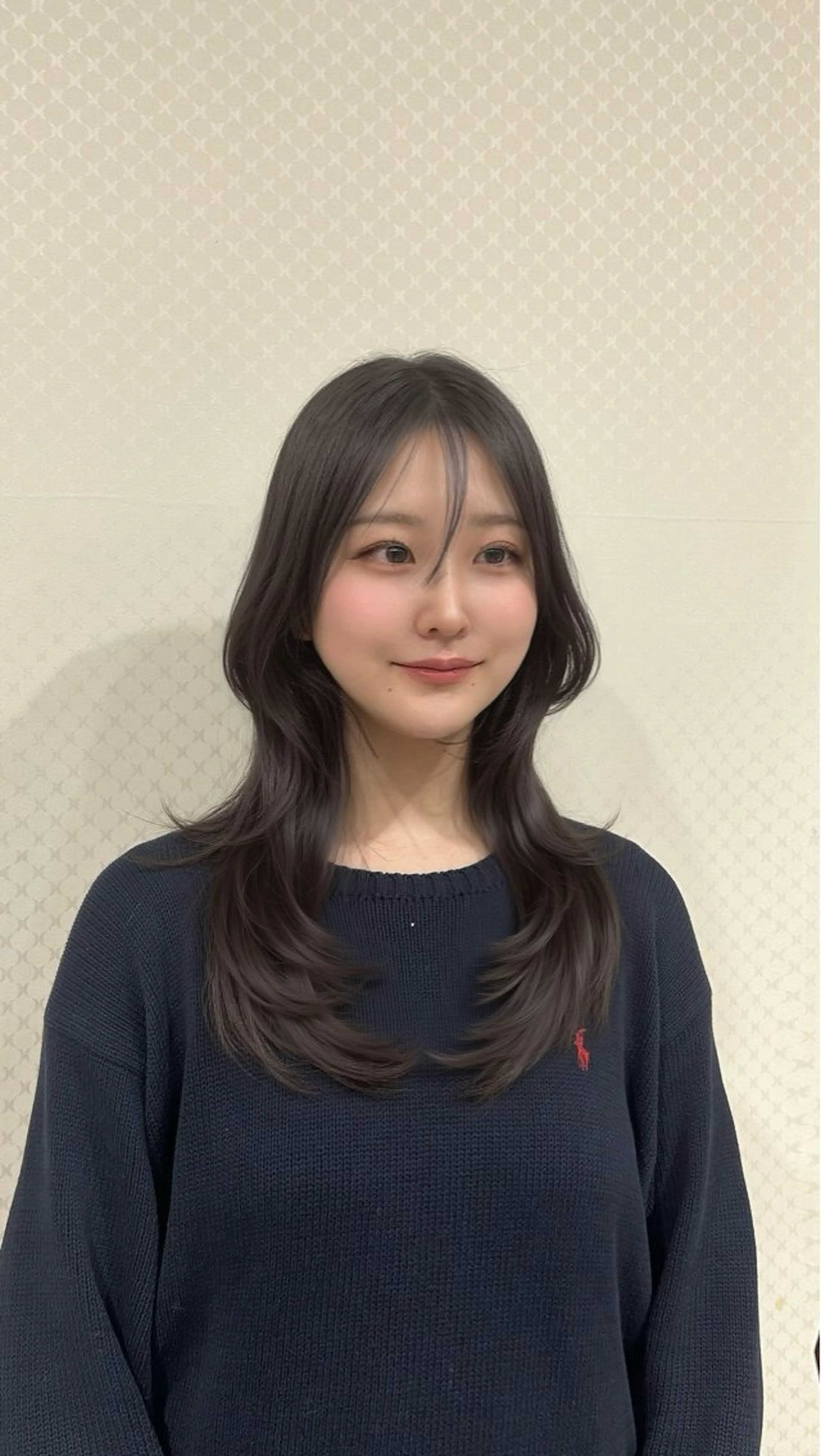 ロング ハッシュカット ハイレイヤー レイヤーカット Labless所属・韓国レイヤー×顔周り カット/Takunaのヘアスタイル