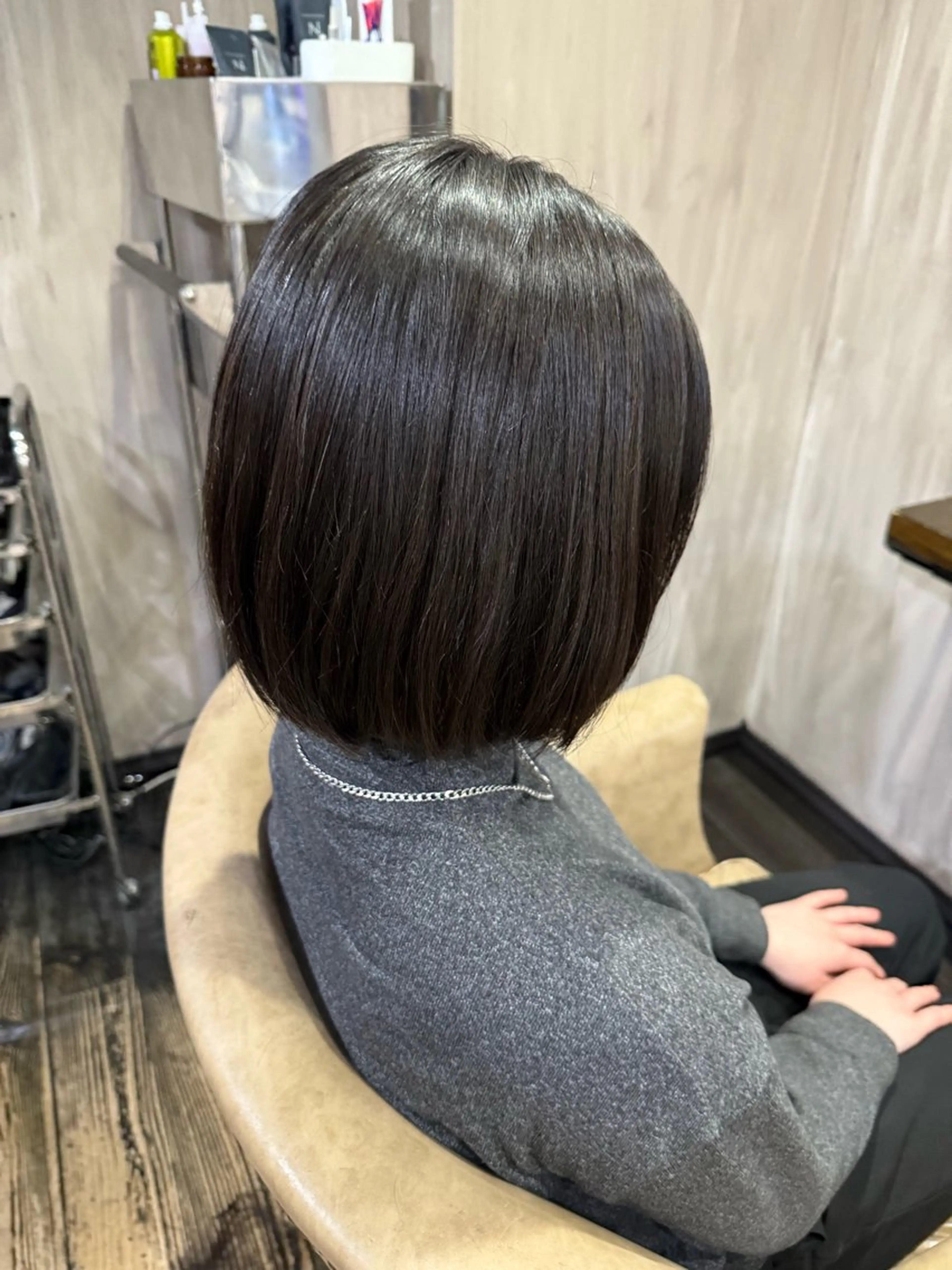 ショート 切りっぱなしボブ ボブ M.Fe's はるな 🖤メンズカット募集のヘアスタイル