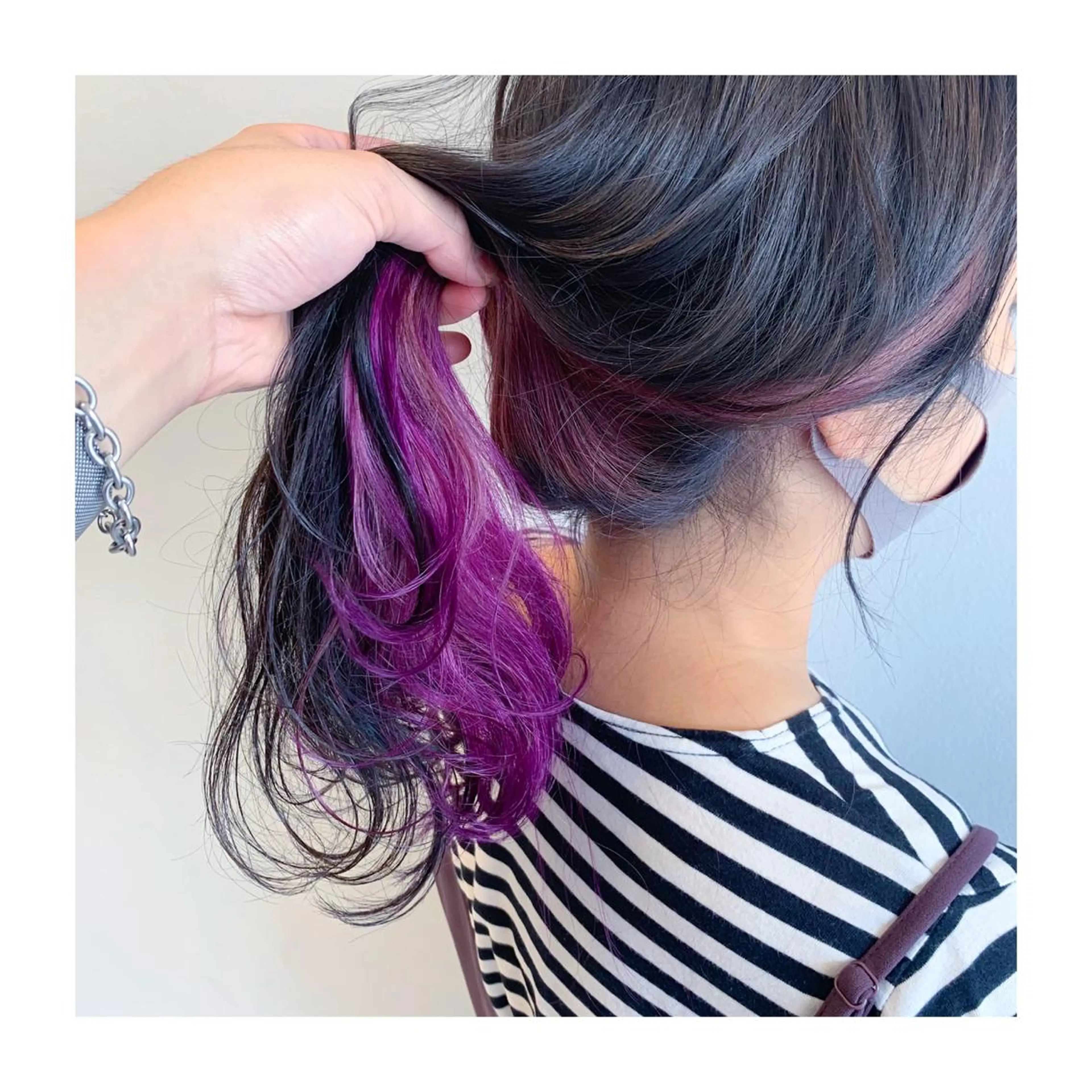 ロング カラー インナーカラー なんば髪質改善カラー Ardoreのヘアスタイル