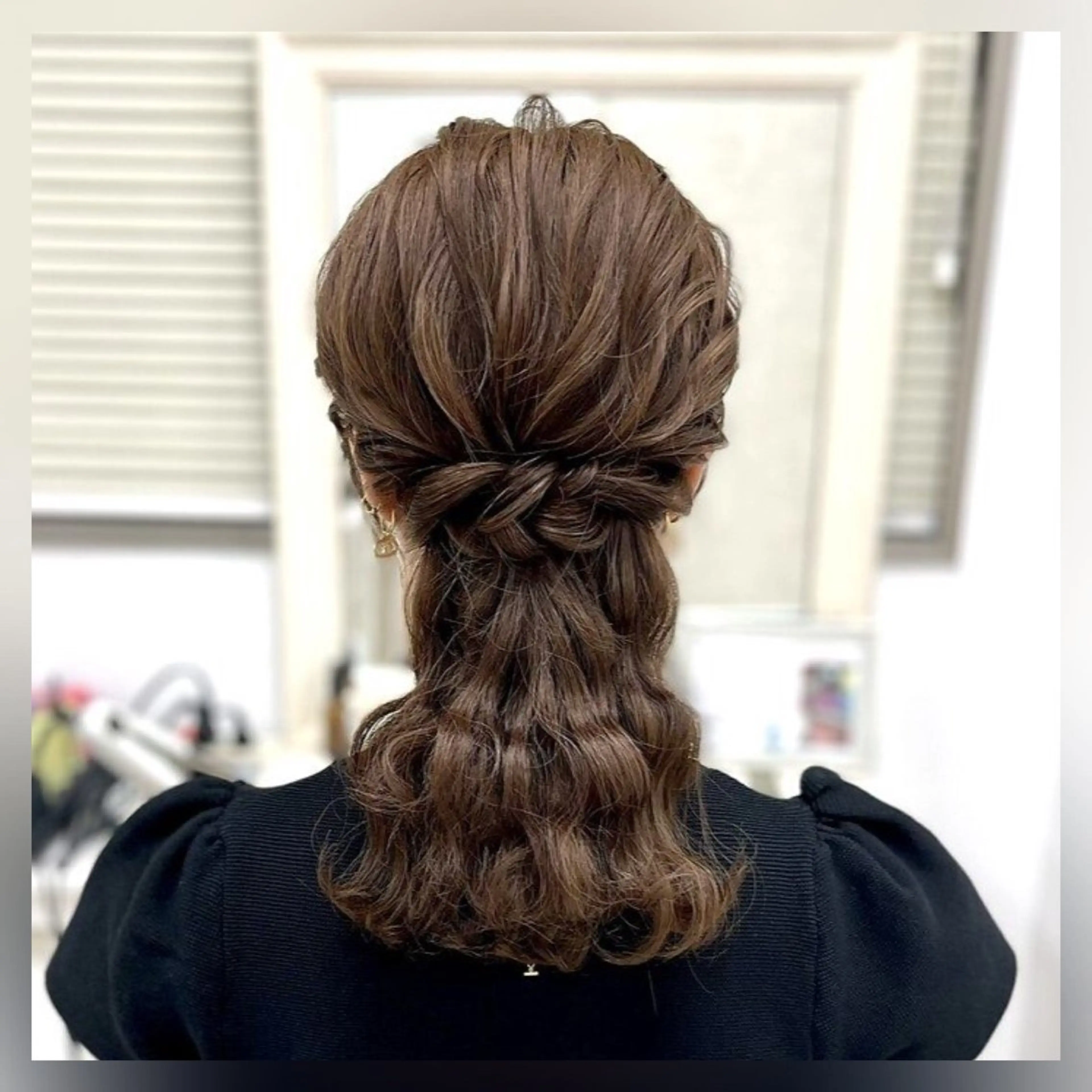 ヘアアレンジ ハーフアップ 似合わせヘアメイク 💐オダギリチアキのヘアスタイル