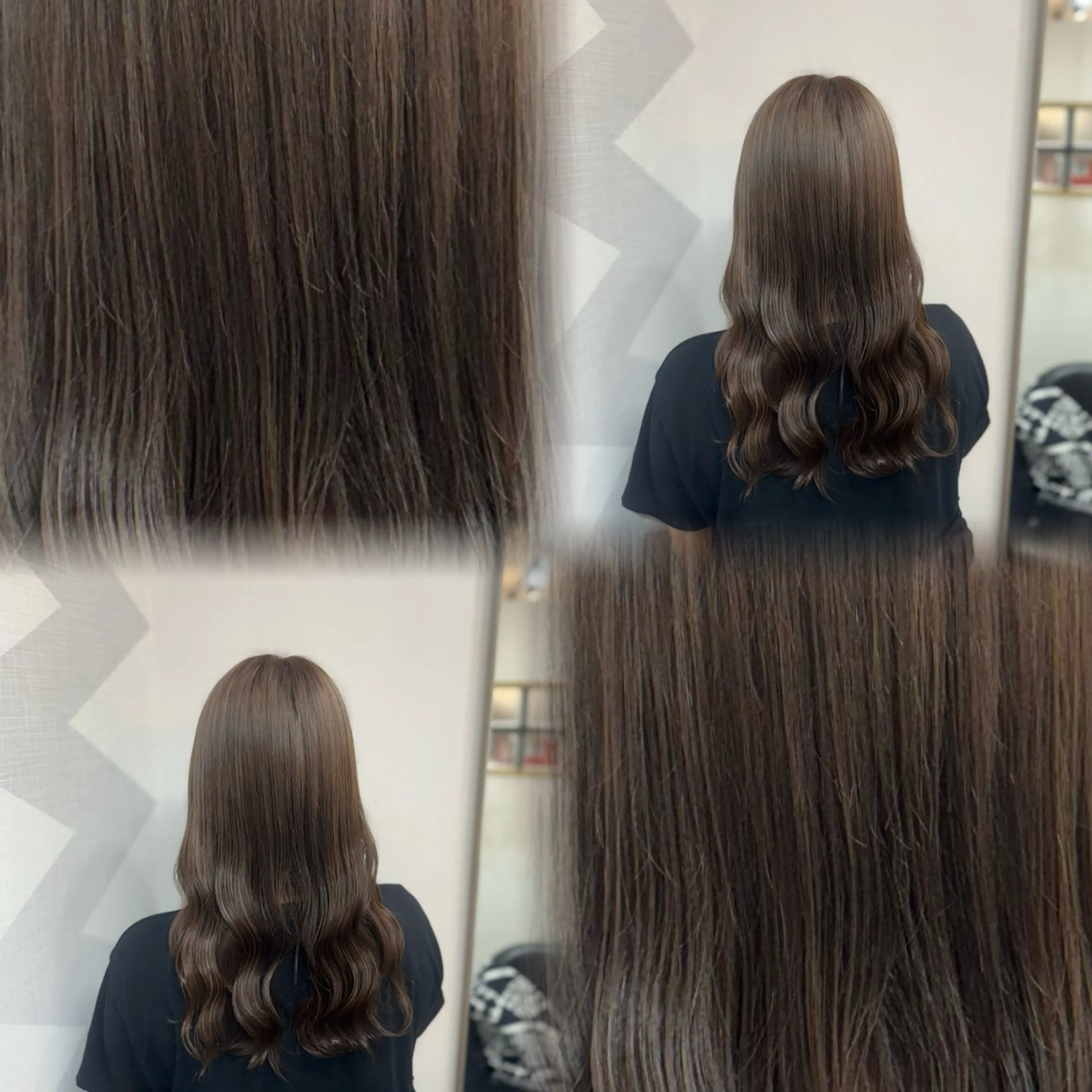 セミロング カラー ヘアカラー トリートメント 髙橋 李里亜のヘアスタイル