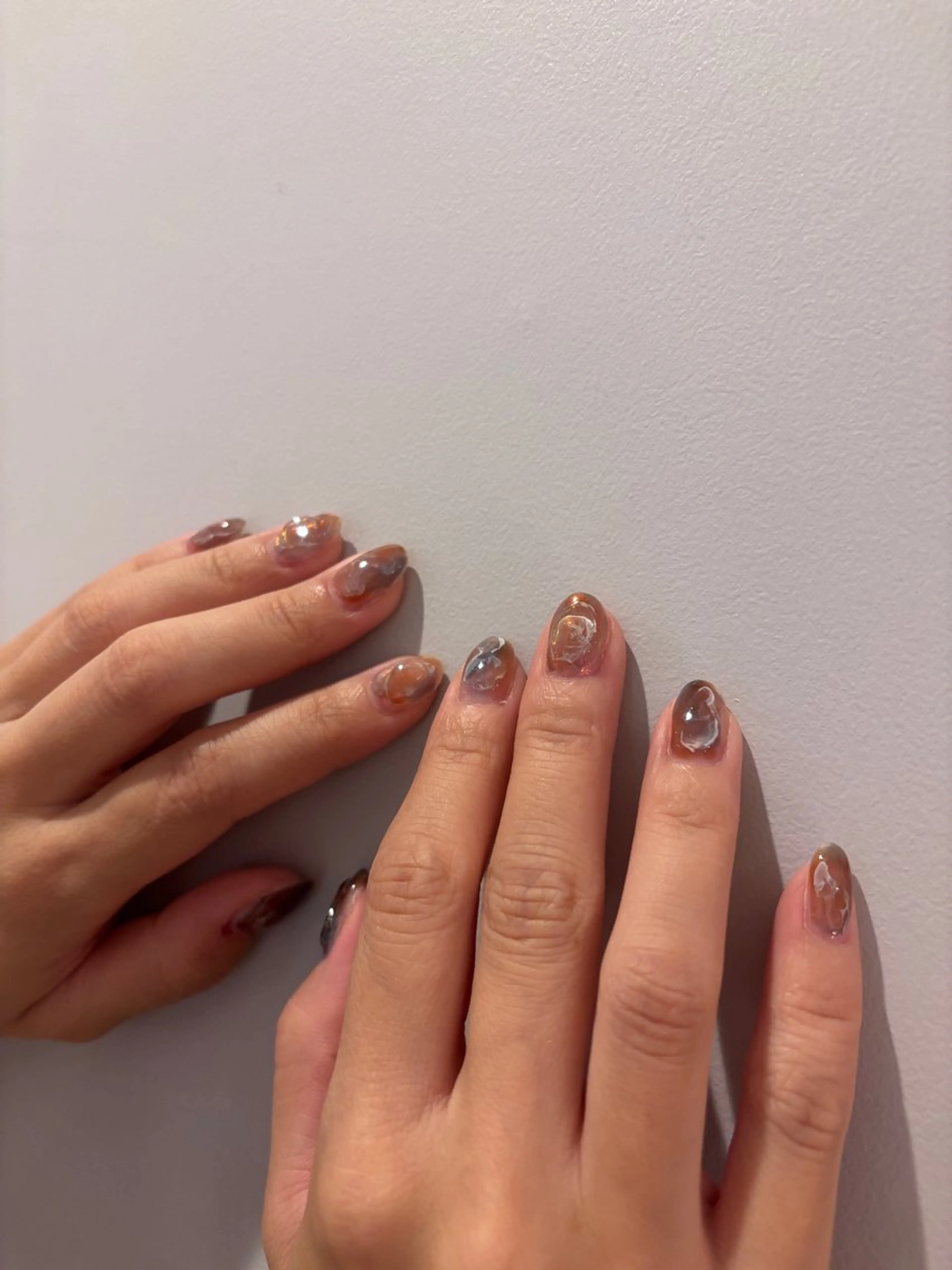 ショート 宮田 結晶のネイルデザイン