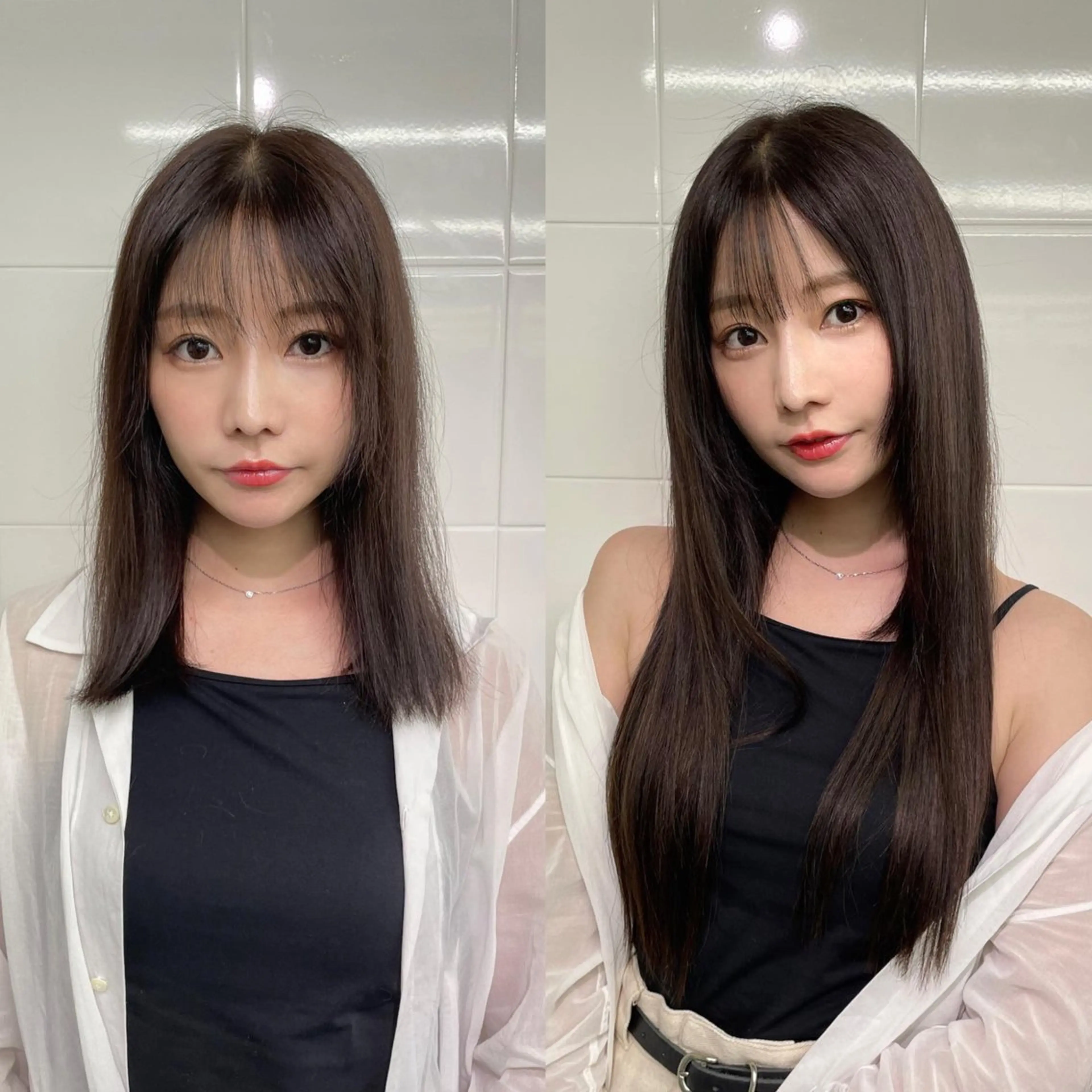 ロング カラー ヘアアレンジ プルエクステ エクステ ロング ヘアカラー エクステ 🎀プルエクステ みまひかる🎀のヘアスタイル