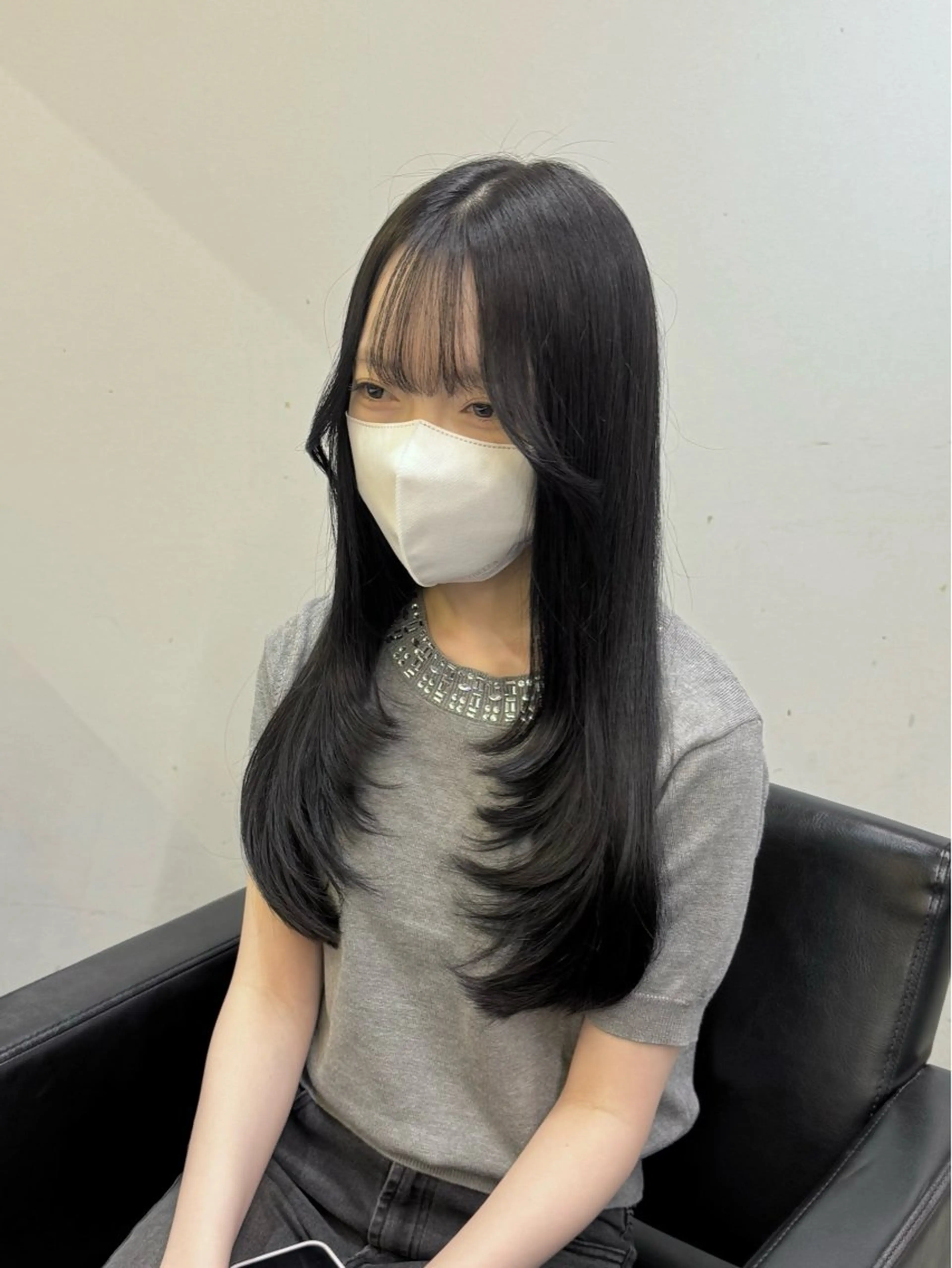 ロング カラー カット ヘアカラー トリートメント 韓国ヘア🇰🇷 YUKINAのヘアスタイル