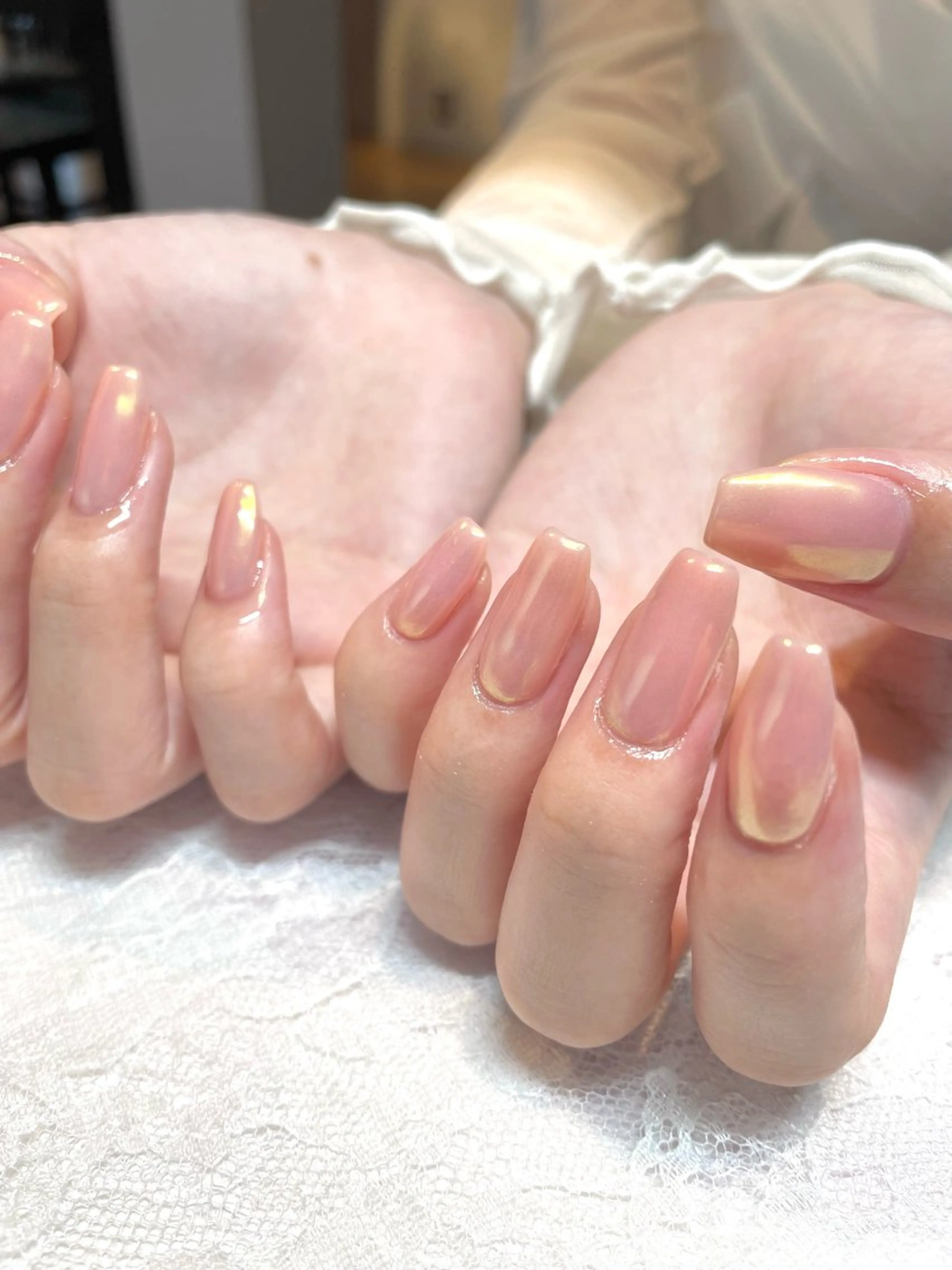 ネイル オーロラネイル ハンドネイル Nail ヌシん家 AKANEのネイルデザイン