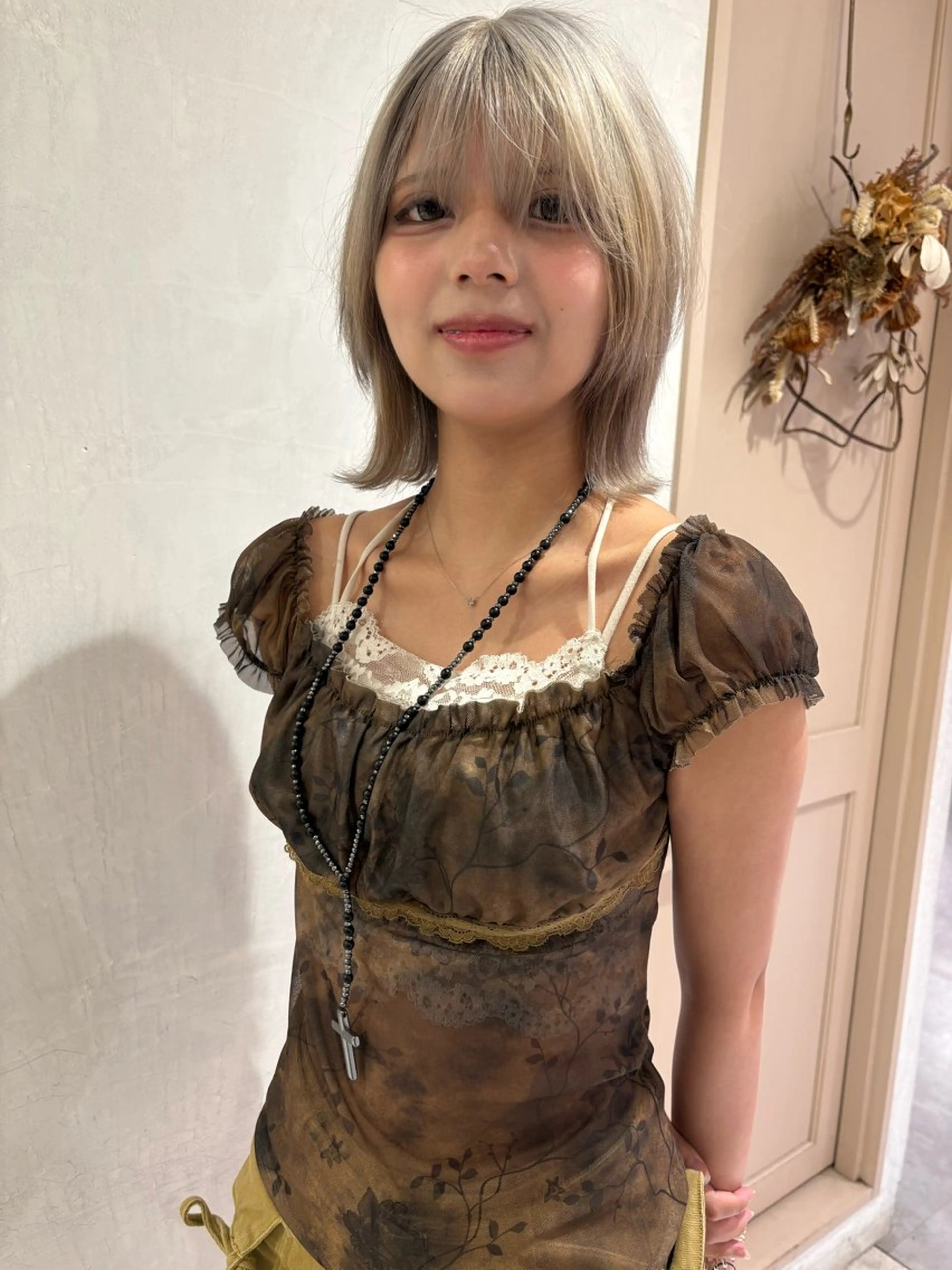 ミディアム ヘアカラー 小林 篤滋郎のヘアスタイル