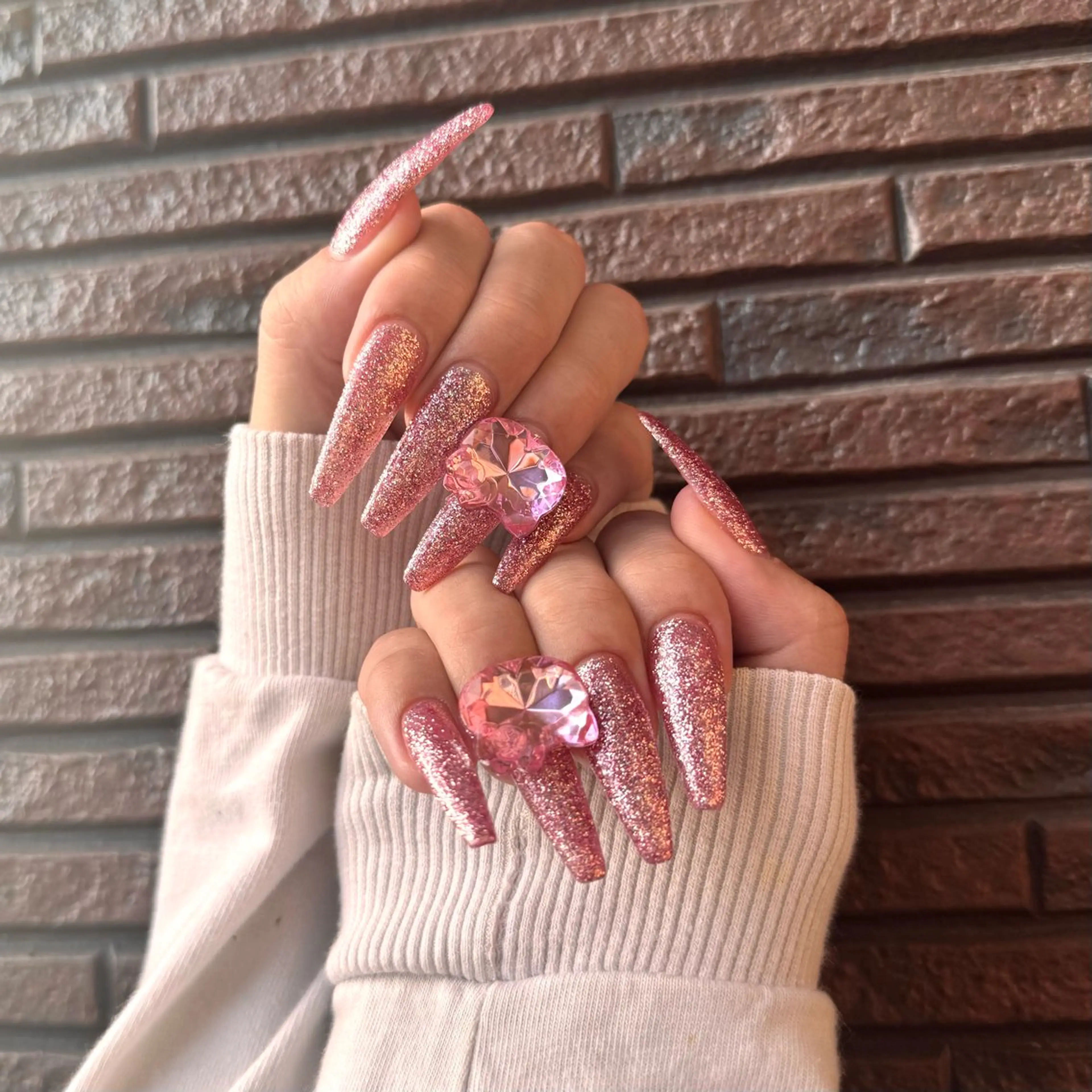 オフ、長さだし込み🎀【アプレ】チップ10本持ち込みデザインの写真