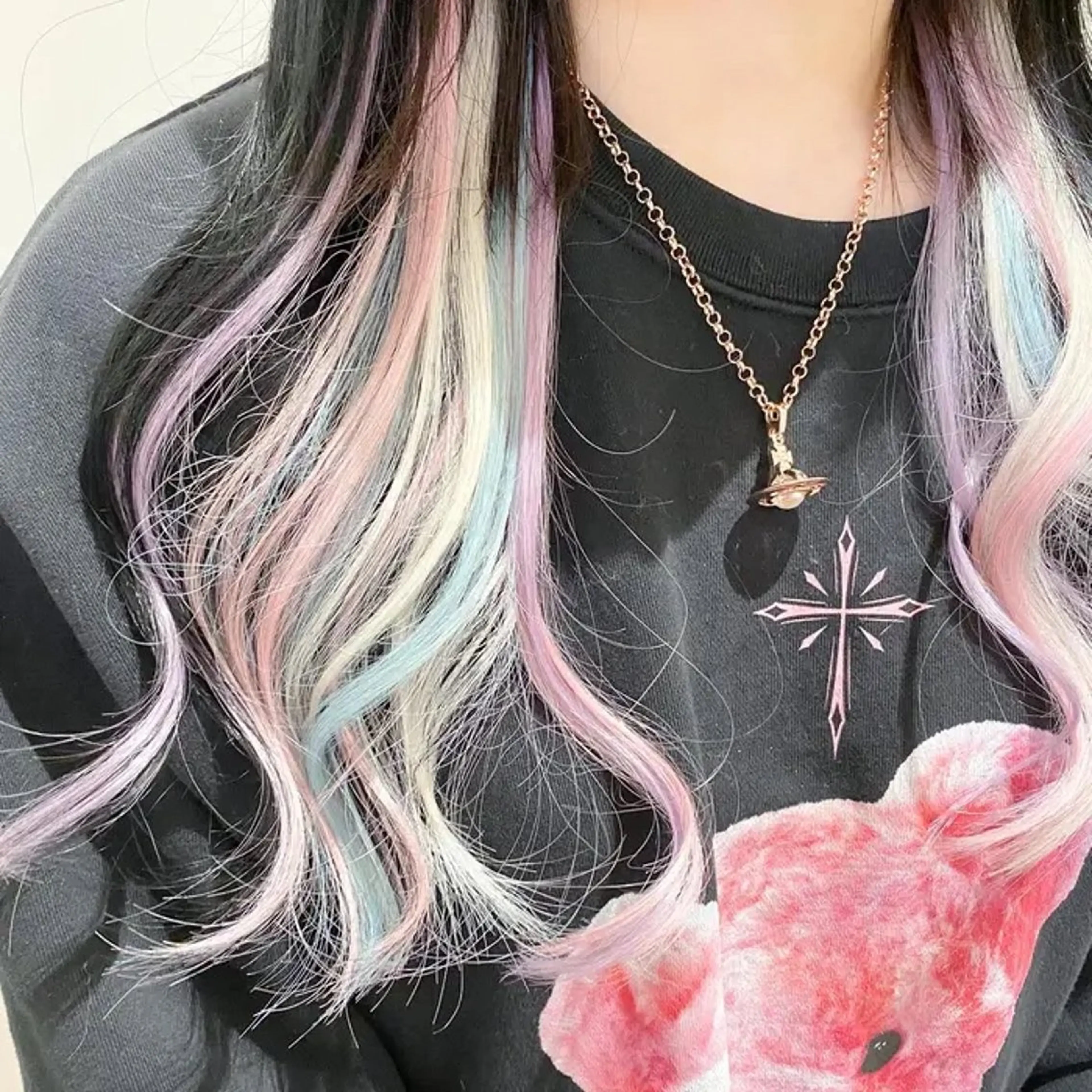 ロング ヘアカラー エクステ Li'a【リア】 Sanaのヘアスタイル