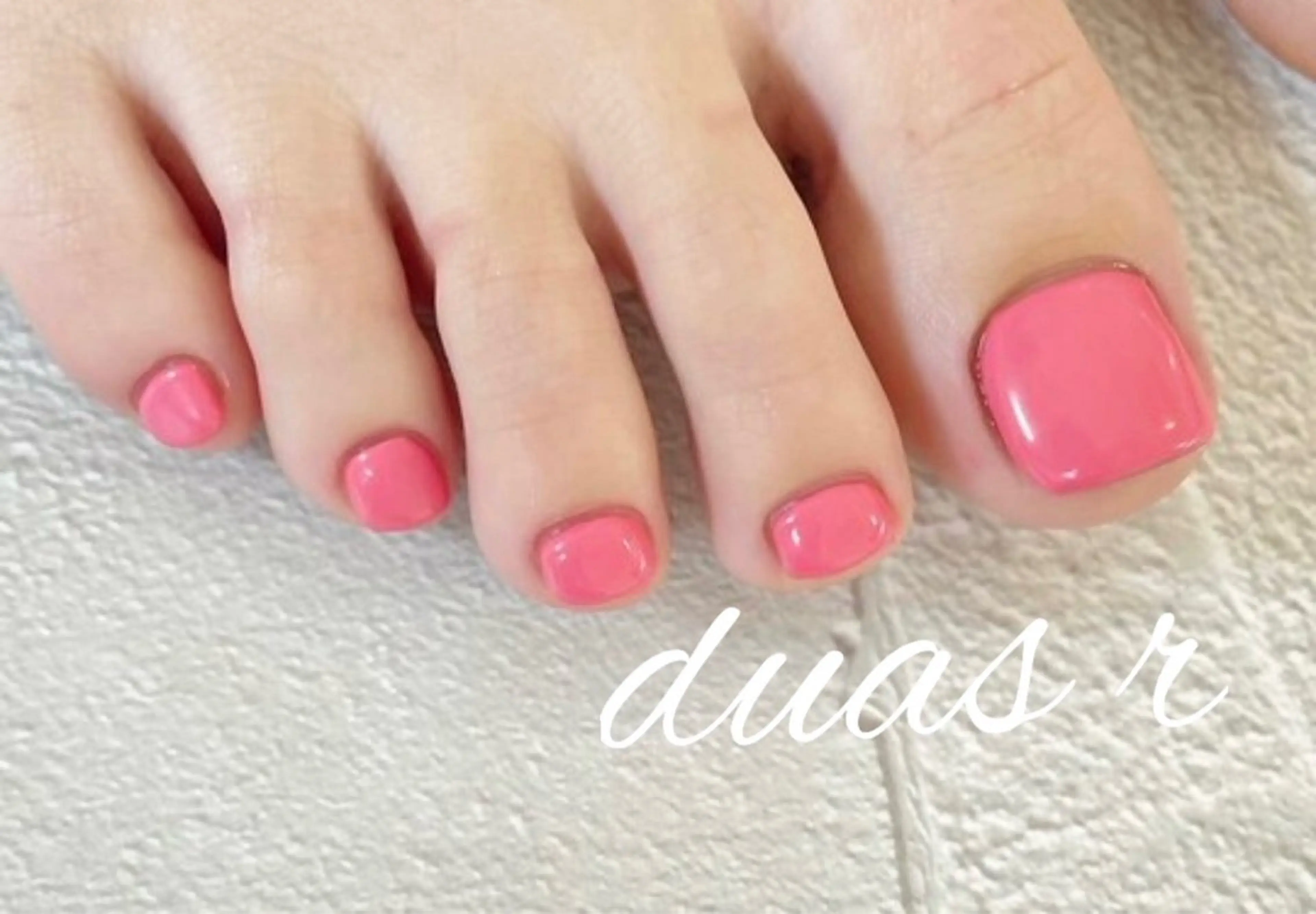 ネイル ワンカラーネイル ピンク デュアス R _宇都宮のネイルデザイン