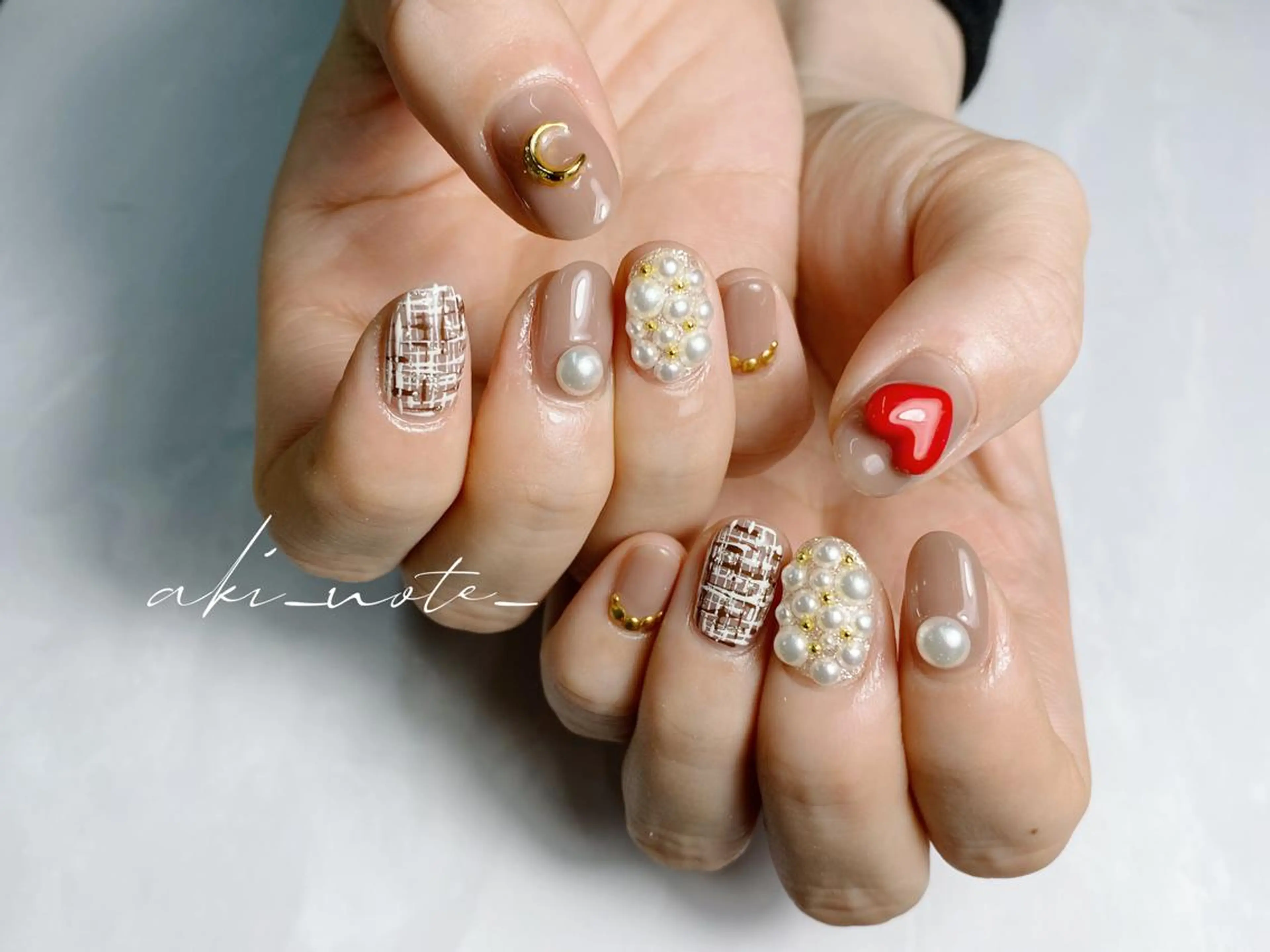 ネイル バレンタイン ハンドネイル フットネイル GRANDE大須 栄/店長 aki🌙のネイルデザイン