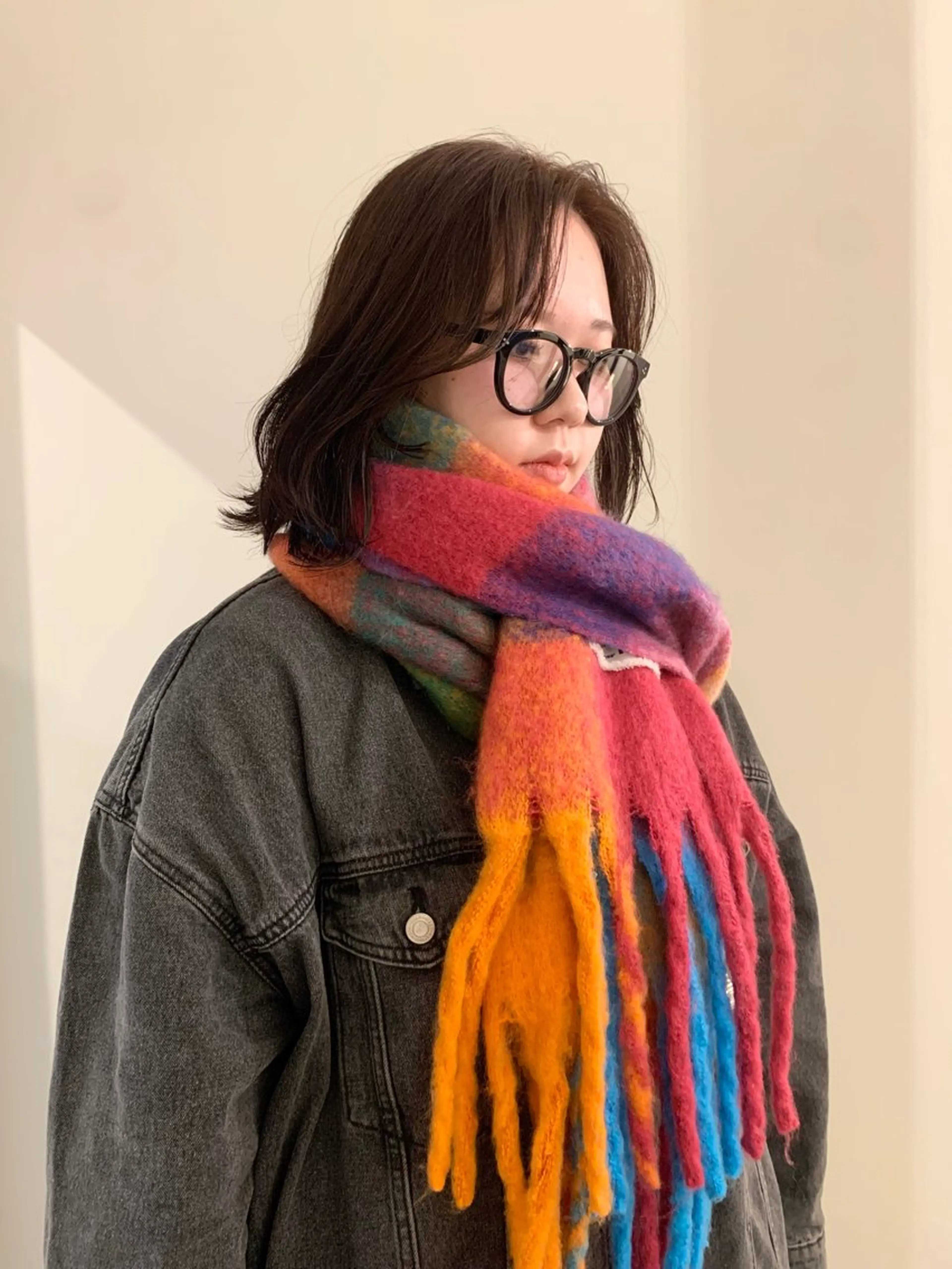 ミディアム カラー ボブ レイヤーカット カット ヘアカラー トリートメント 落合希 Olivebeigeのヘアスタイル