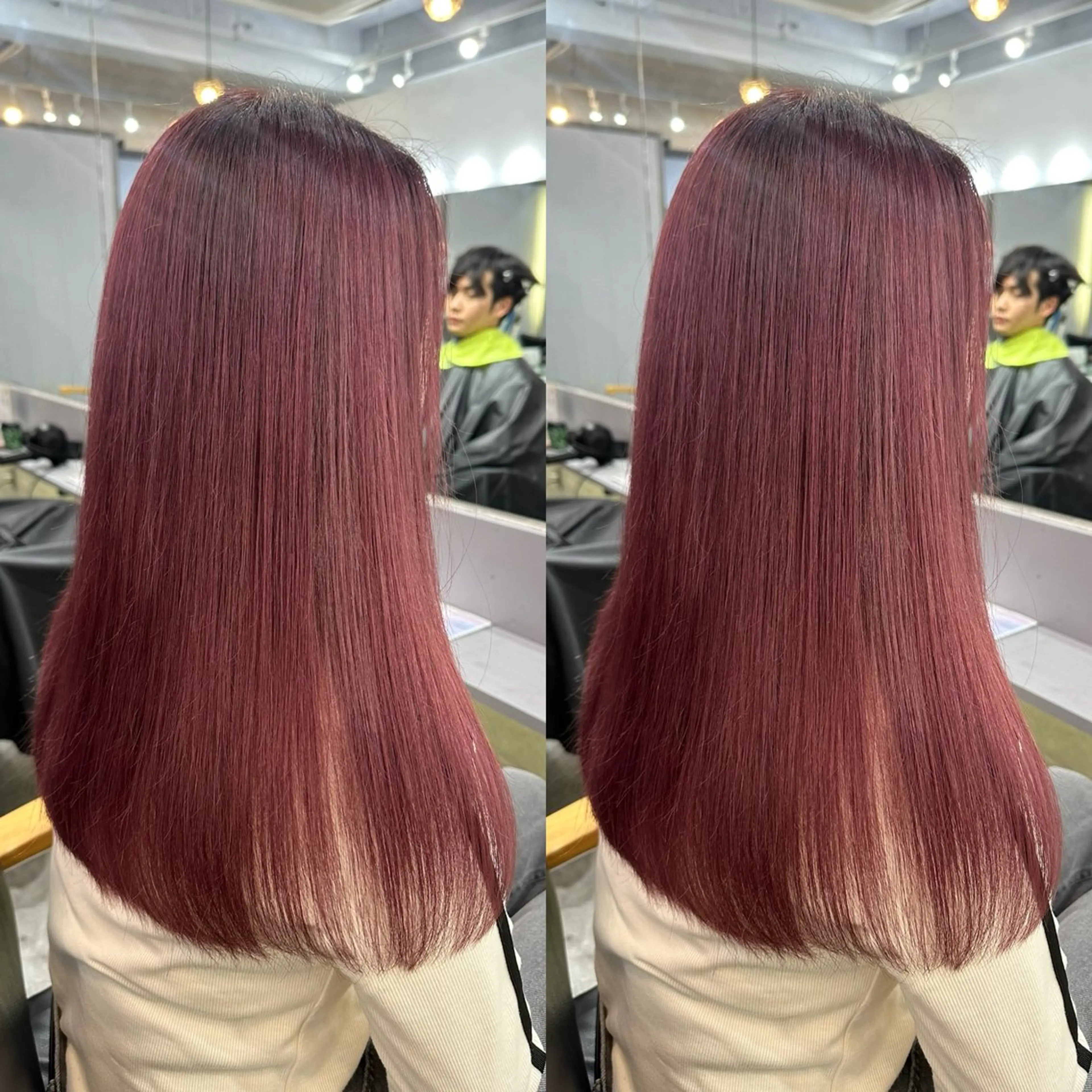 ロング カラー ブリーチ 透明感カラー インナーカラー ピンクカラー 髪質改善 ヘアカラー トリートメント 縮毛矯正/髪質改善/ レイヤー代々木/木下のヘアスタイル
