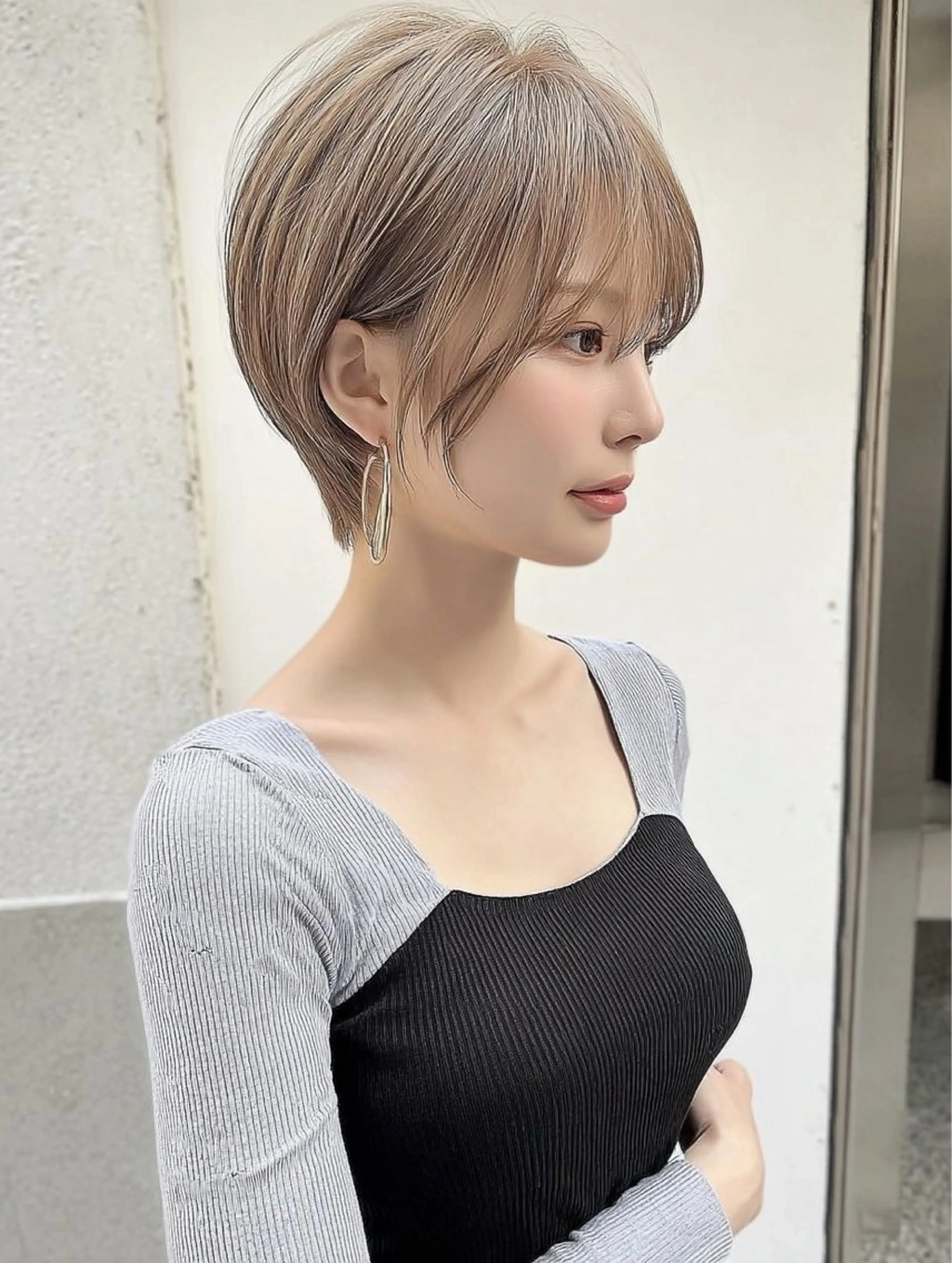 ショート カラー ブリーチ 透明感カラー インナーカラー 髪質改善 韓国風ヘア カット ヘアカラー 木村 純也のヘアスタイル