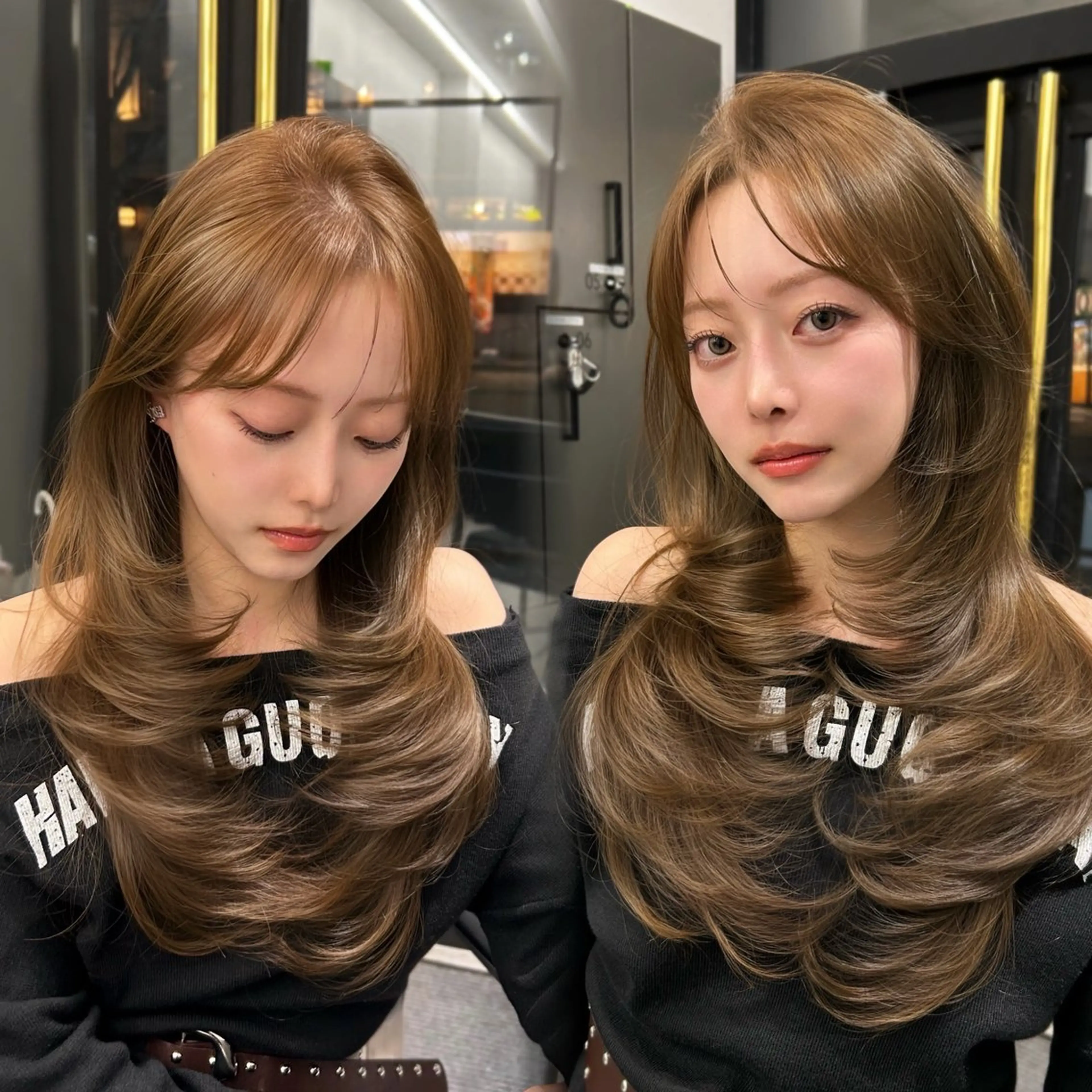 ロング レイヤーカット カット ヘアカラー トリートメント 大人レイヤー/艶美髪 🇺🇸TOMONAのヘアスタイル