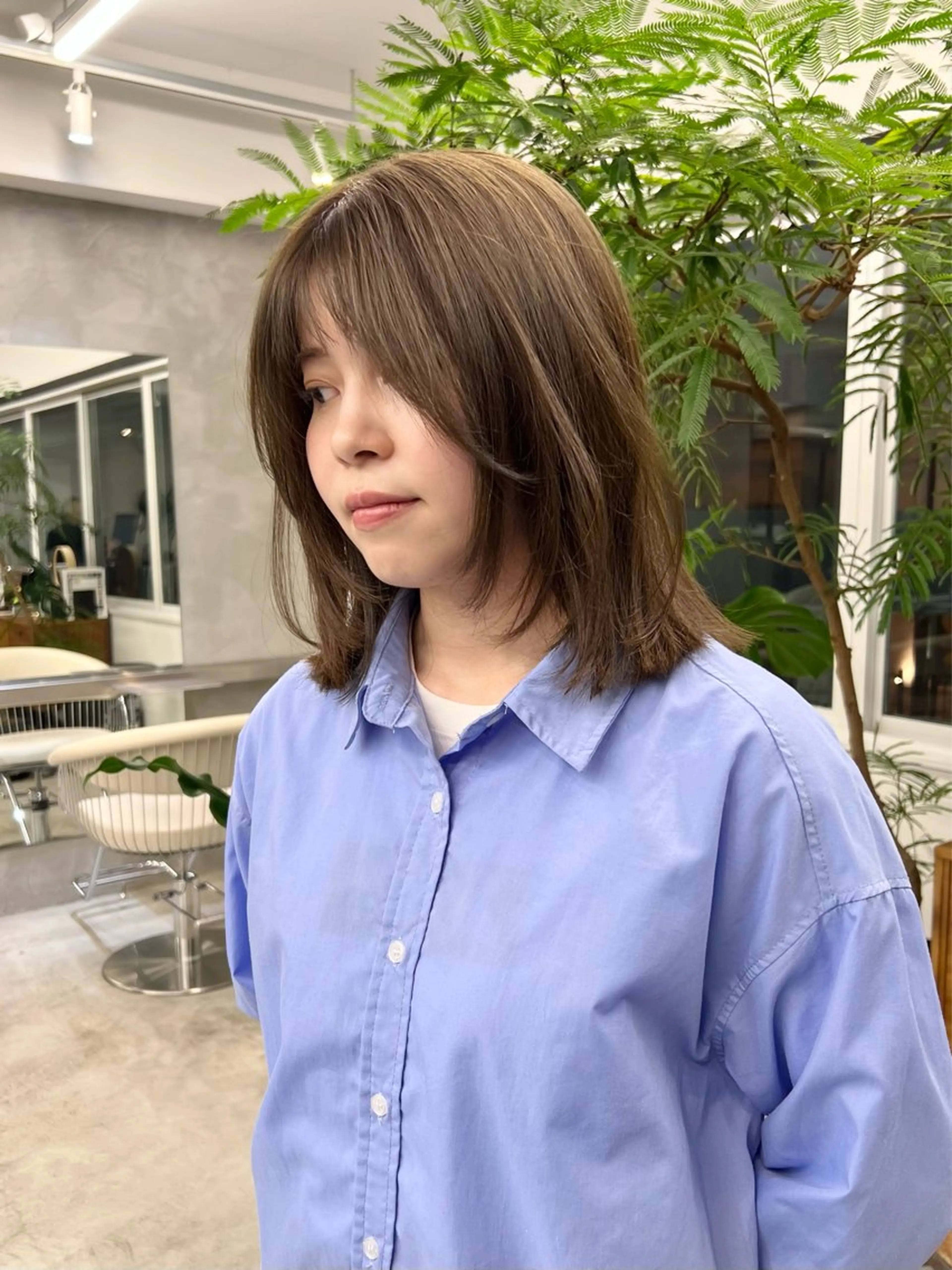 ミディアム カラー カット ヘアカラー トリートメント 樫原裕二 /柔らかいカラーのヘアスタイル