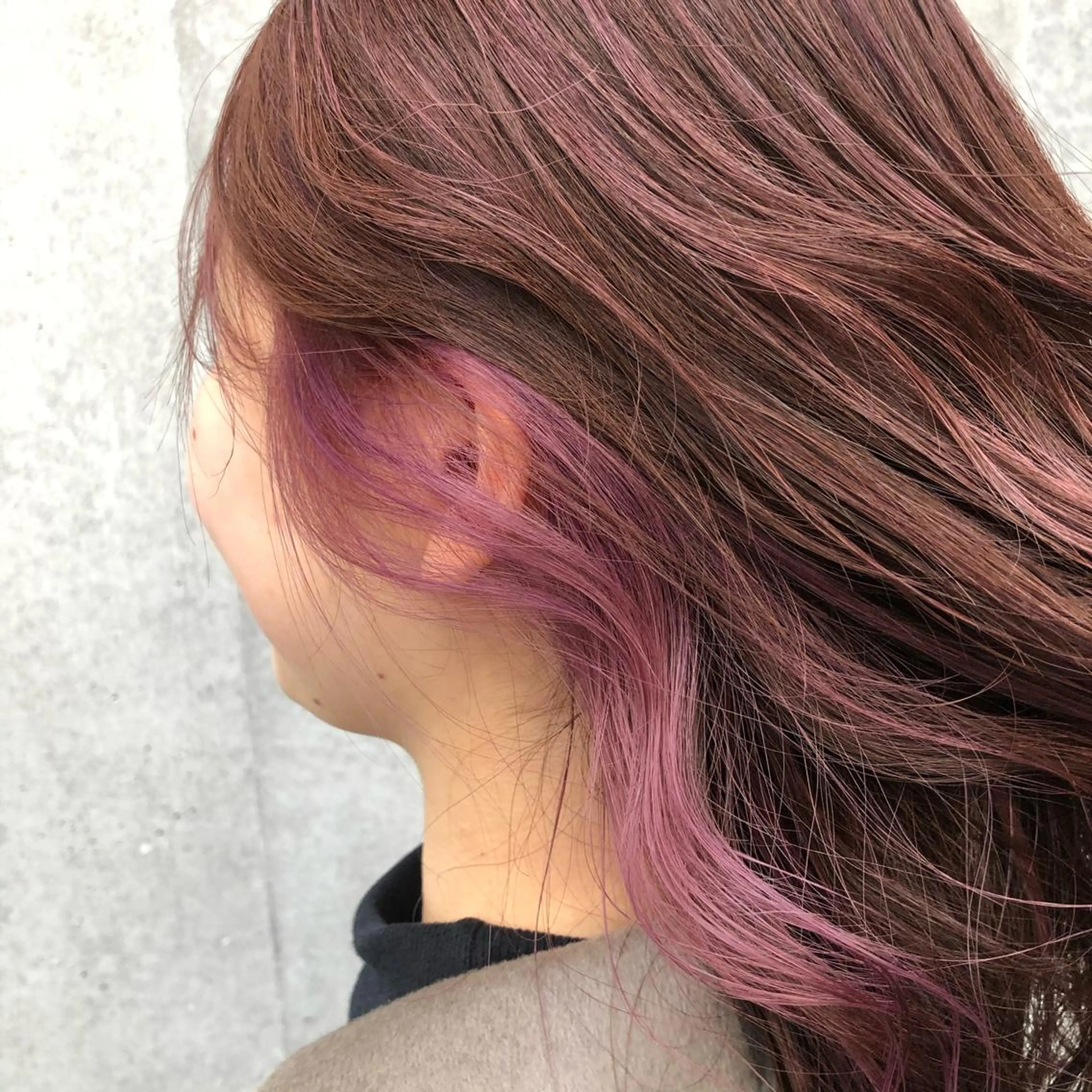 ロング カラー ブリーチ イヤリングカラー ハイライトカラー ピンクカラー ハイライト カラー特化美容師 なかもと たつひろのヘアスタイル