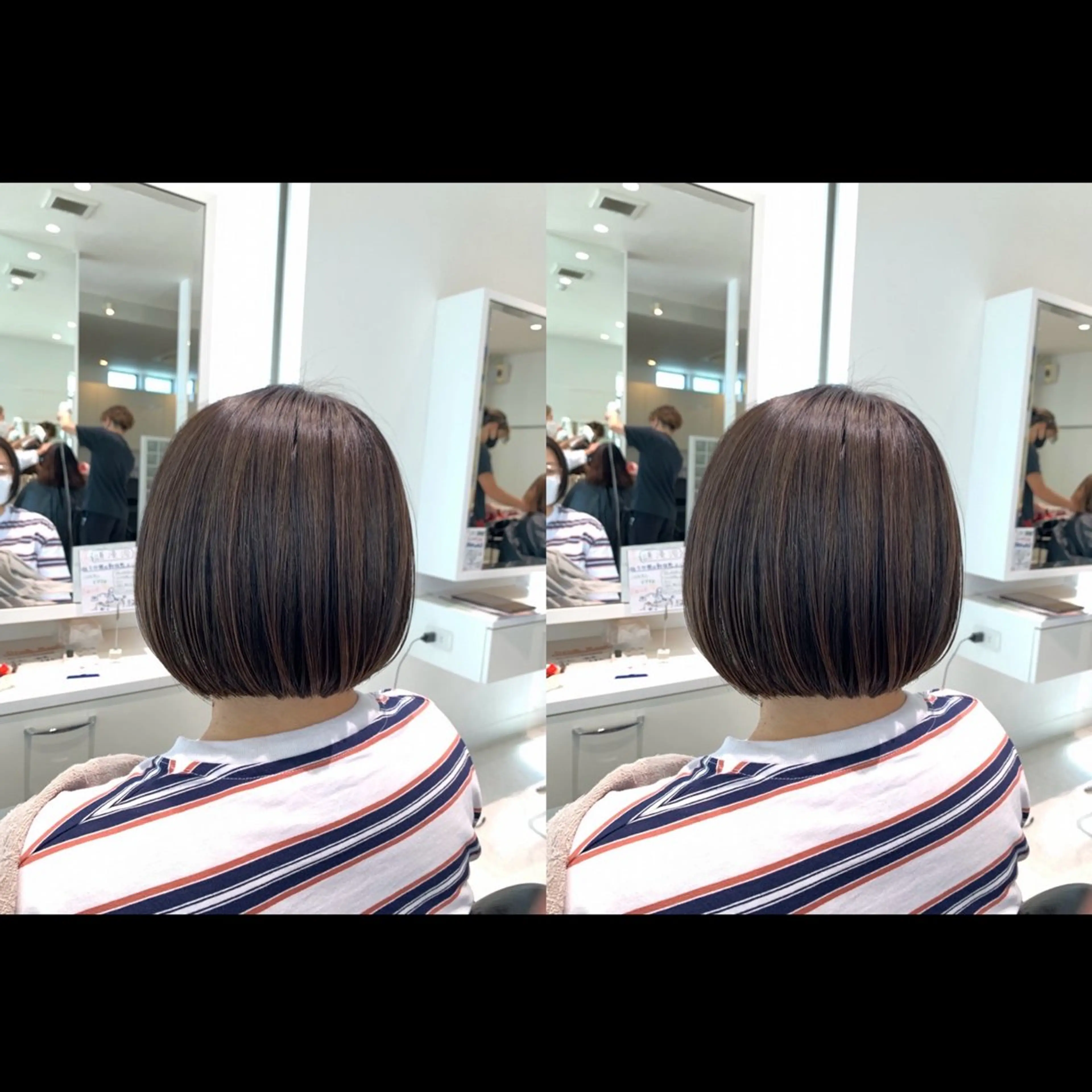 ミディアム カラー ブラウンカラー ナチュラルブラウン ボブ カットスタジオケン所属・【9時〜24時】 KENのヘアスタイル