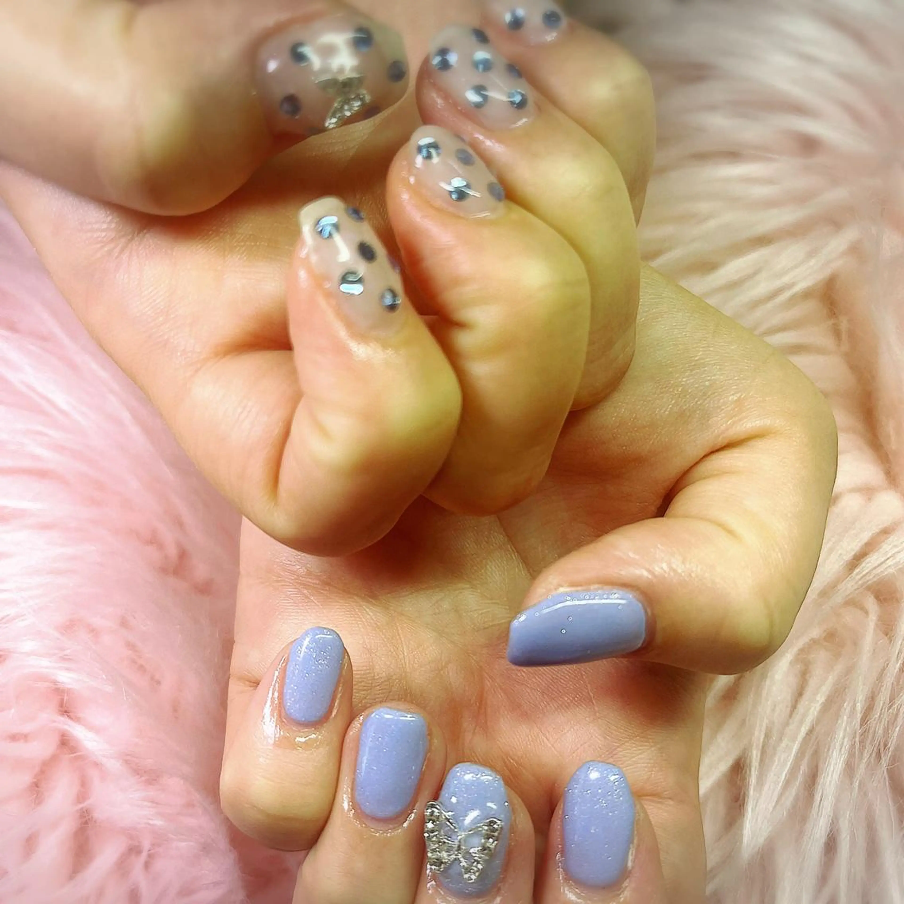 ネイル ブルー ネイルサロンキュアイスト所属・キュアイスト アコパラジェル調布のネイルデザイン