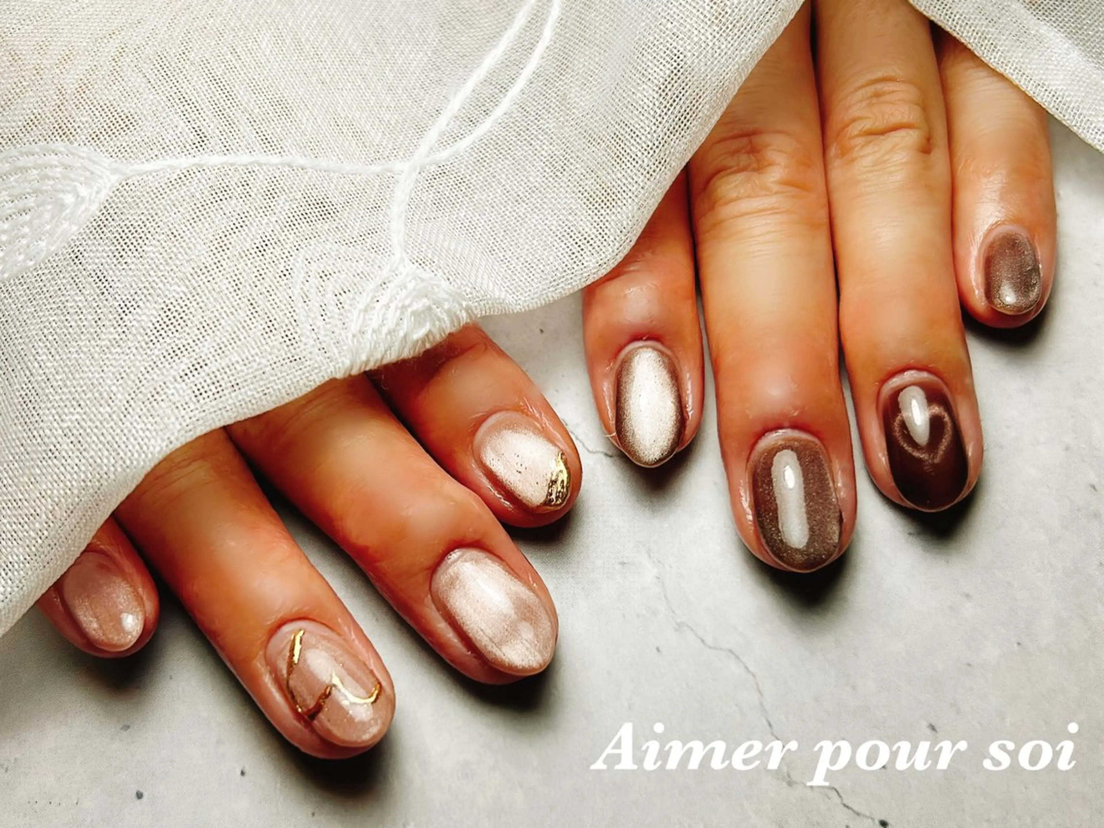 ネイル マグネットネイル Aimer pour soiのネイルデザイン
