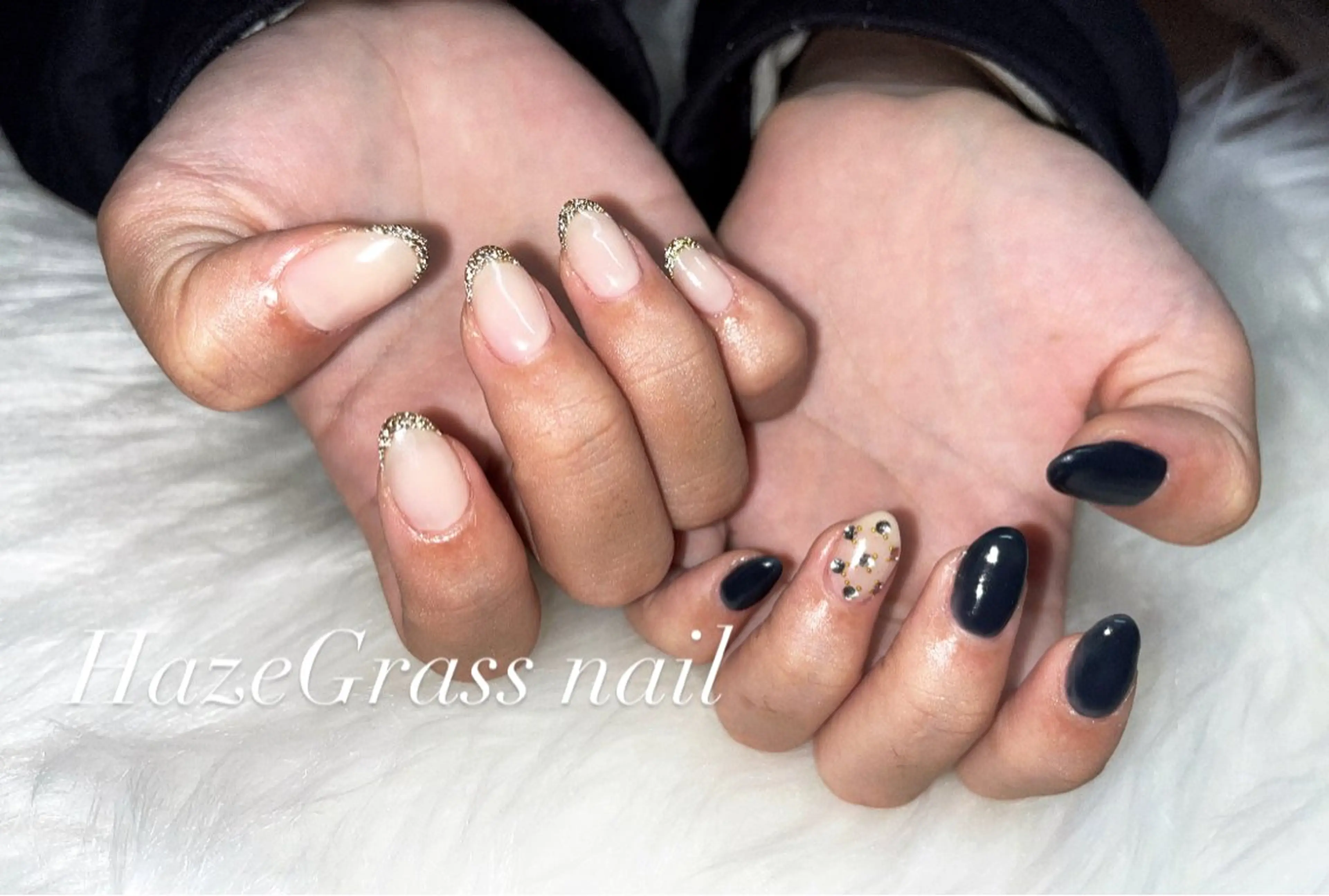 ネイル 成人式 フラッシュネイル HazeGrass NAILのネイルデザイン