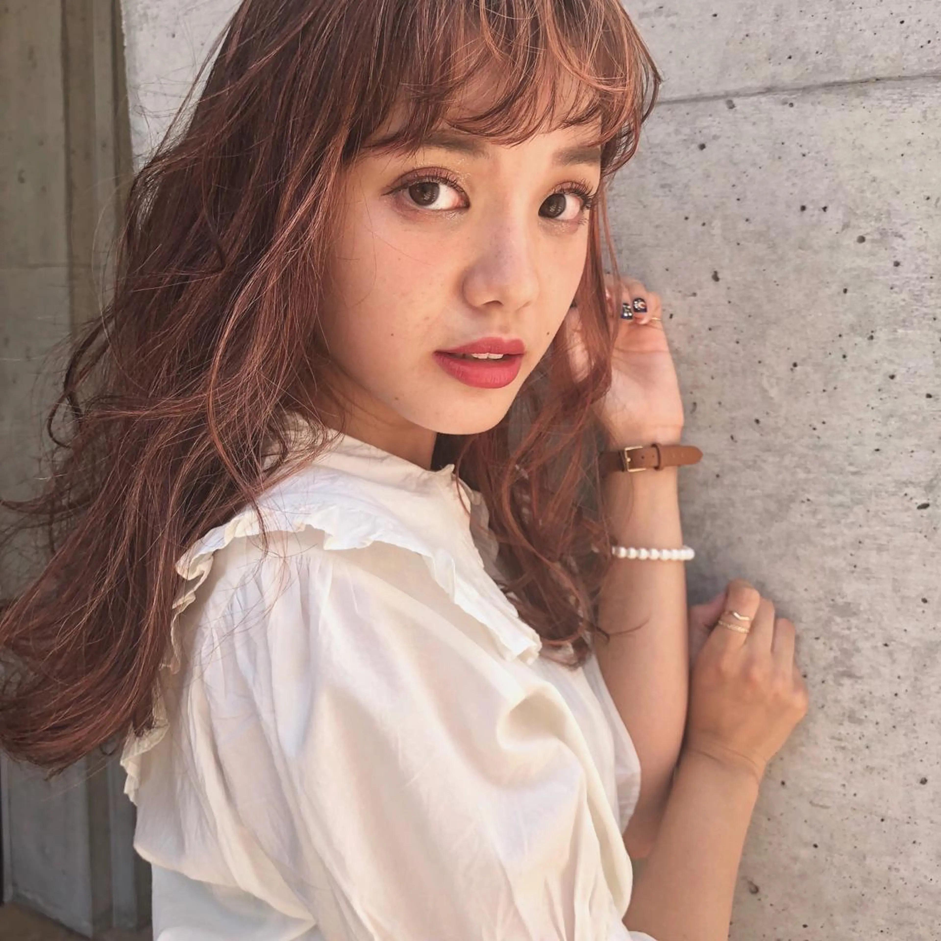 セミロング カラー moana surfriderのヘアスタイル