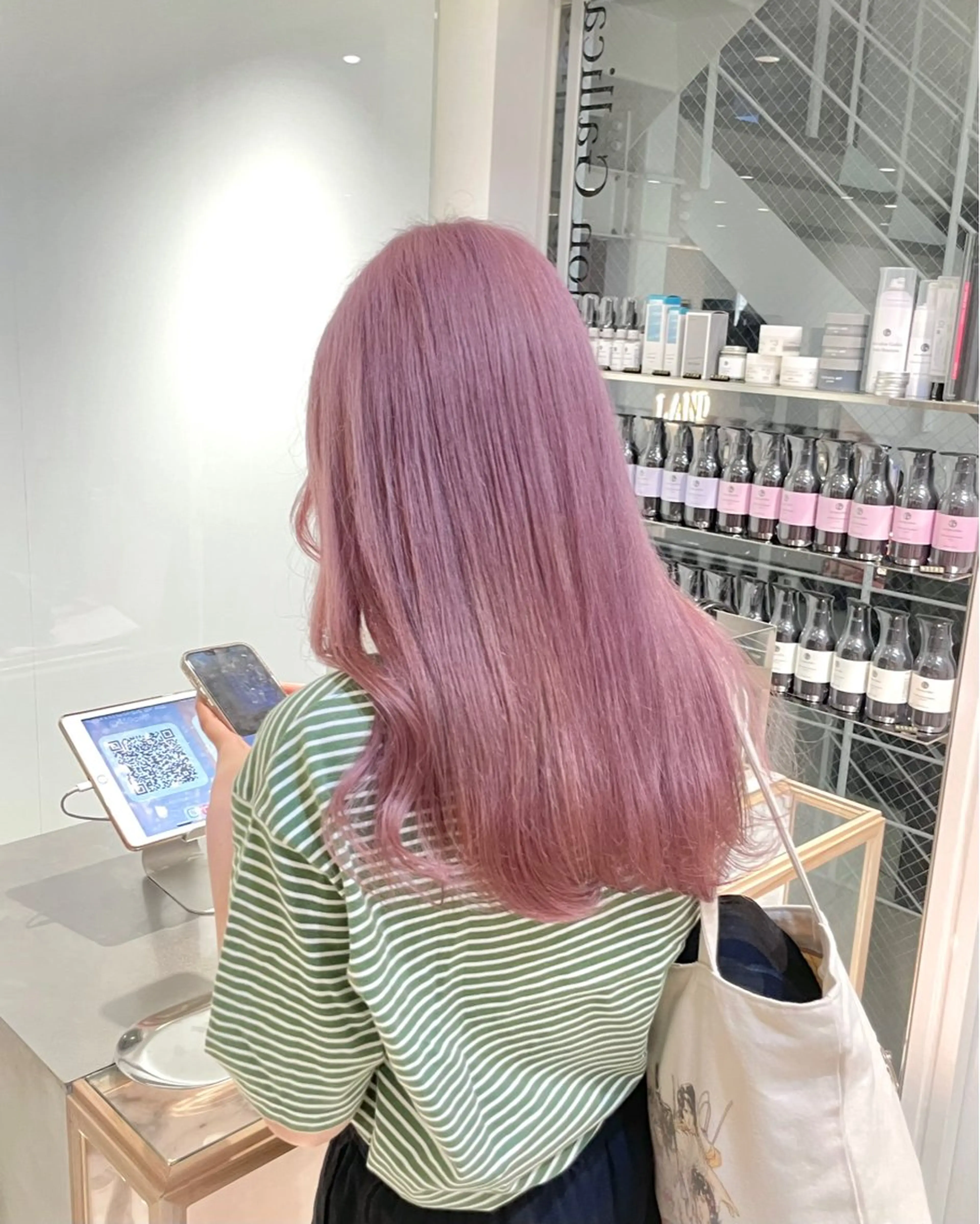 ロング カラー ピンクカラー ヘアカラー トリートメント ツヤ髪/韓国ヘア 💎Nokaのヘアスタイル