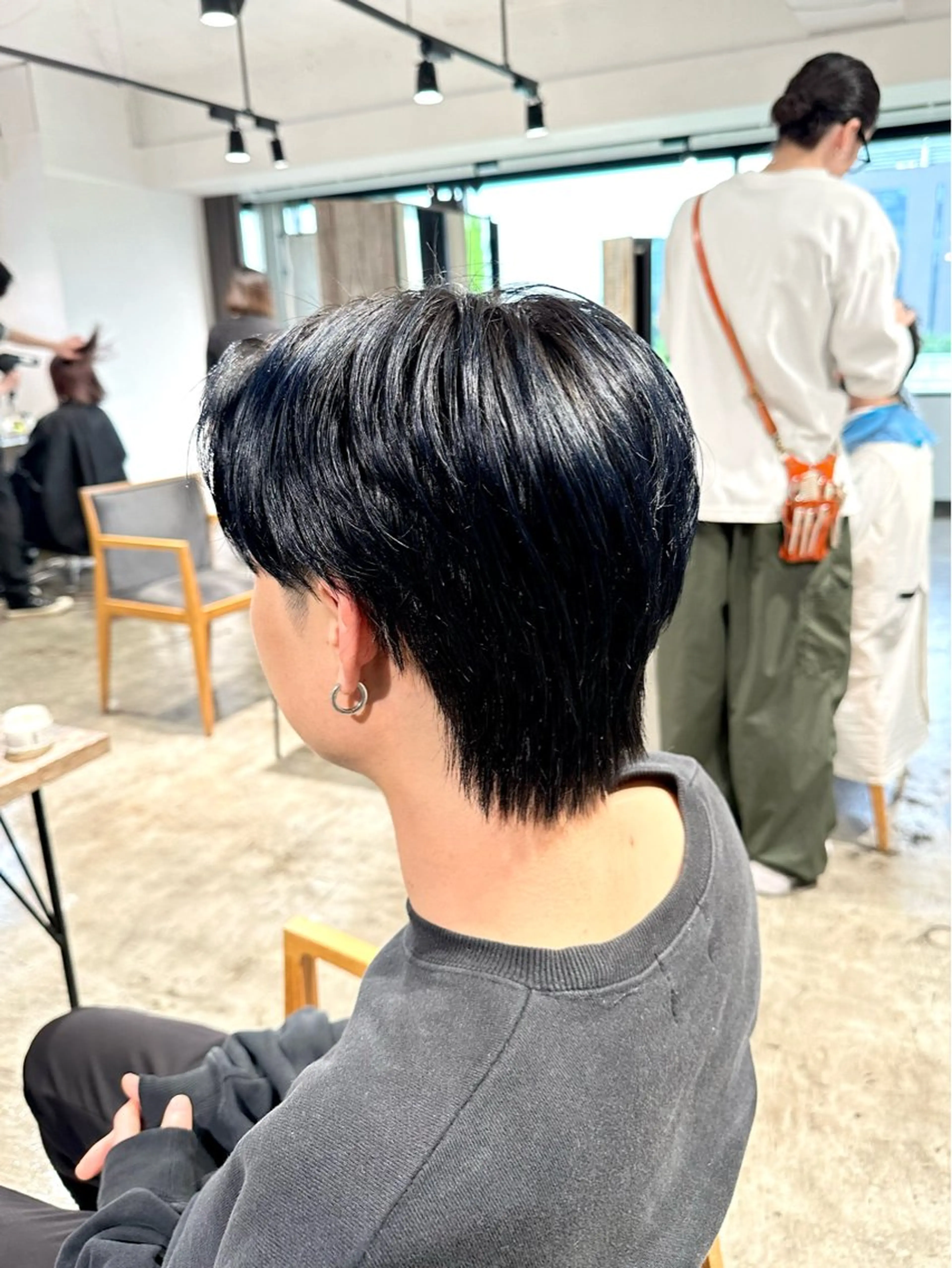 メンズ メンズブリーチ センターパート メンズパーマ メンズウルフカット ウルフカット カット ヘアカラー トリートメント 骨格補正施術/メンズ 専門美容師/YUYAのヘアスタイル