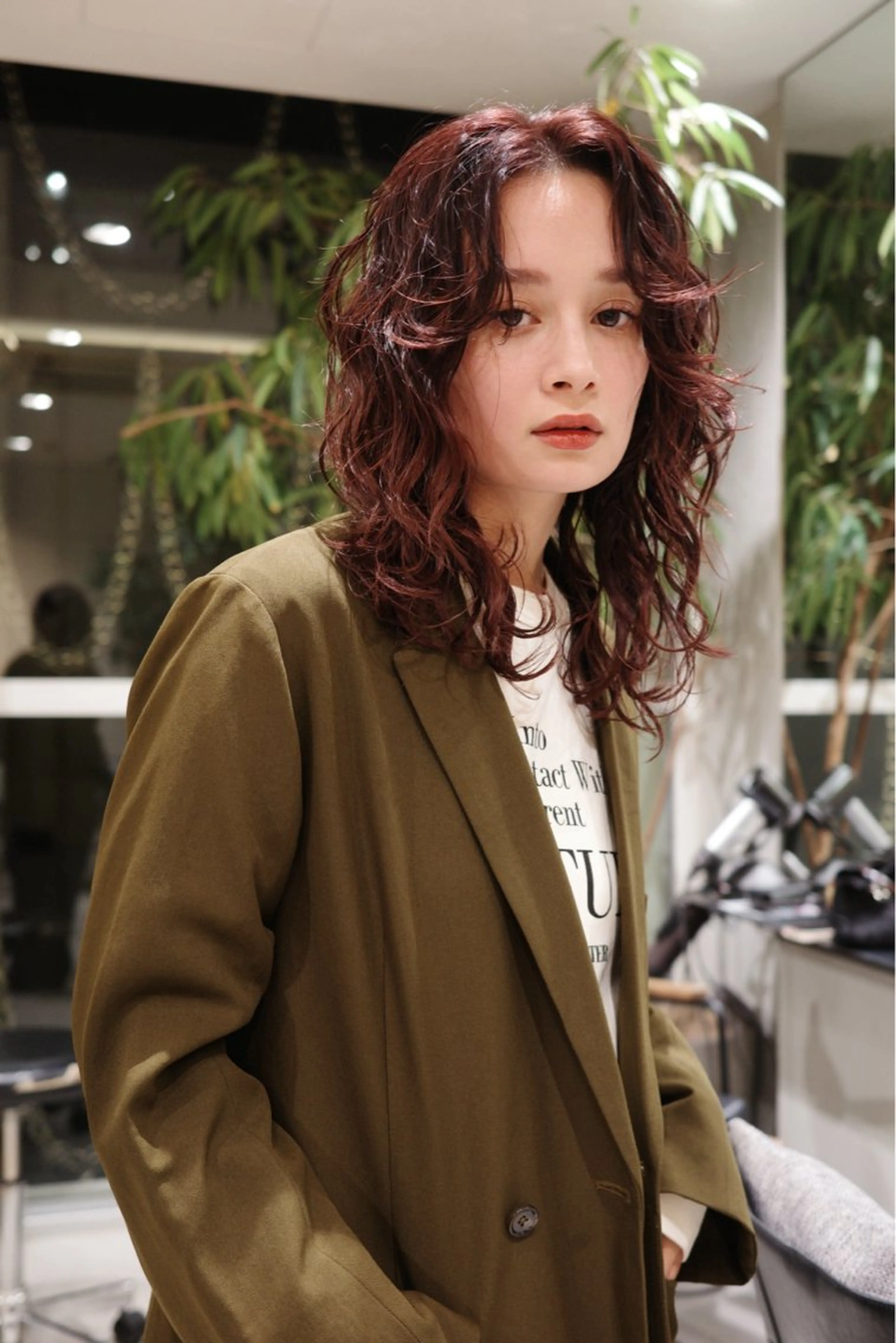 ミディアム パーマ ミディアムパーマ ボブ 外国人風カラー レイヤーカット ウルフカット 🌀渋谷ボブパーマ 🌀河野瑠太のヘアスタイル