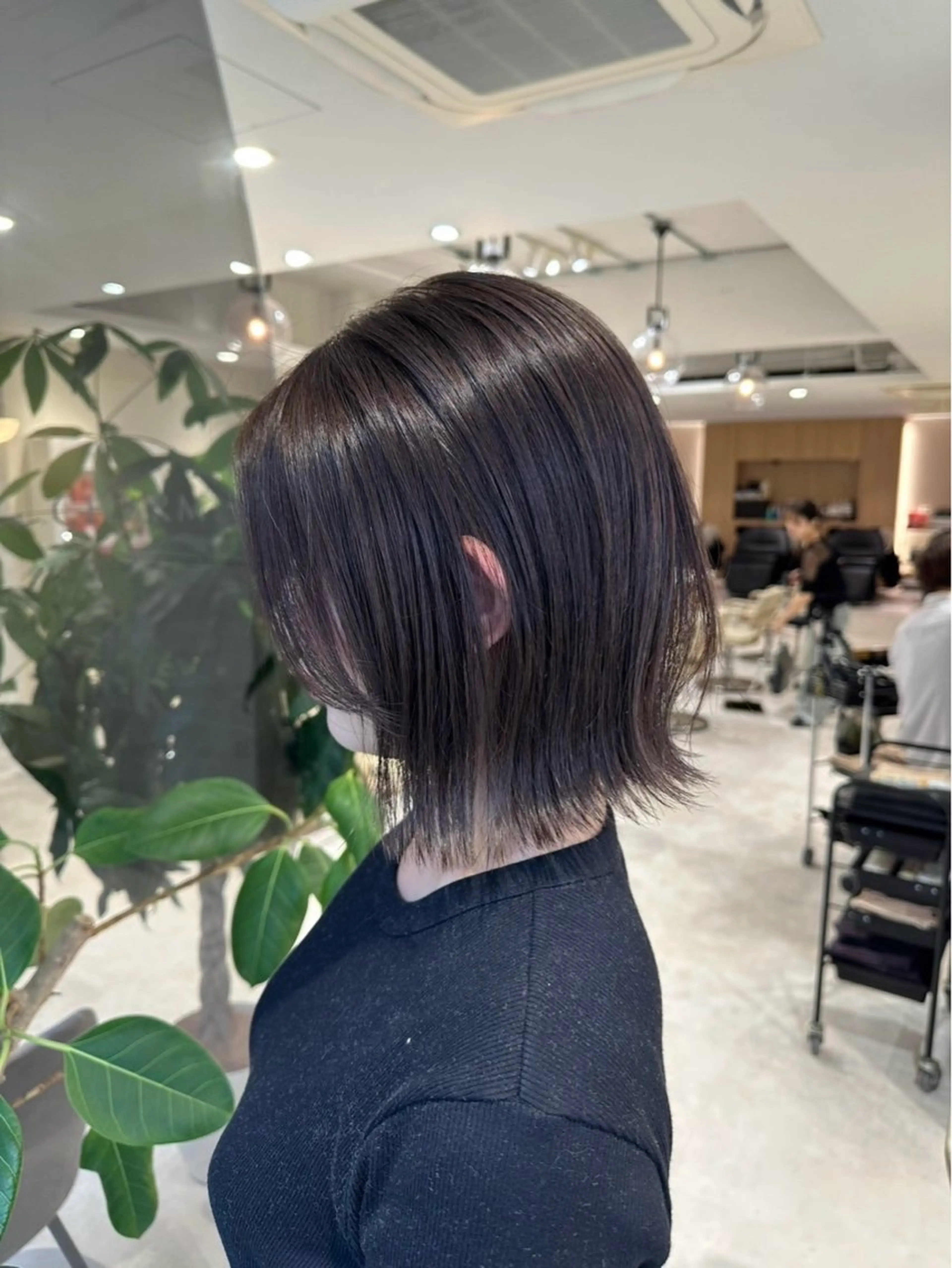 ミディアム カラー ダークグレー ダークグレージュ グレージュ イルミナカラー ボブ カット ヘアカラー Ms.CHARM所属・透明感カラー🌿 グレージュ🐺陽介のヘアスタイル