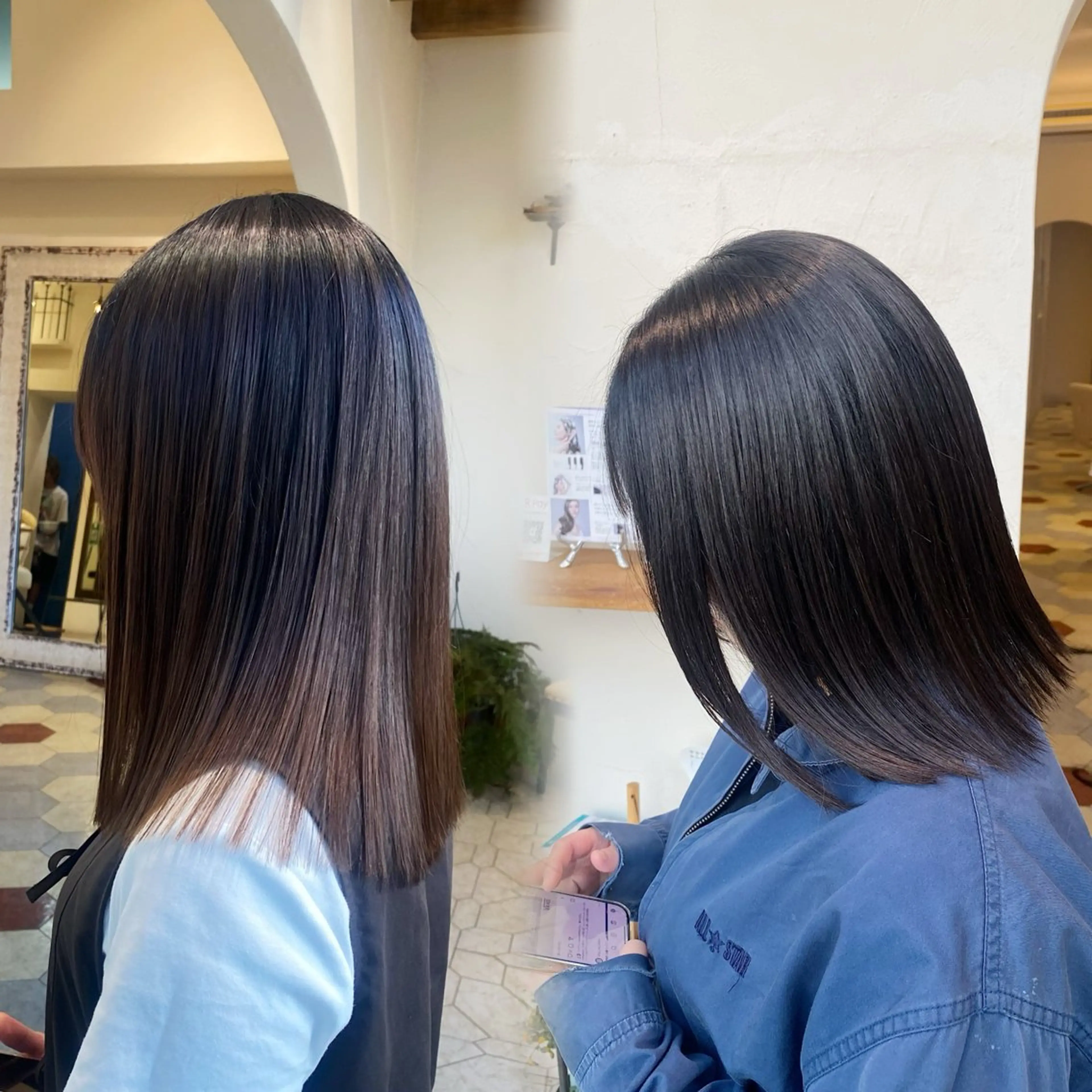 縮毛矯正＋シルクトリートメントの写真