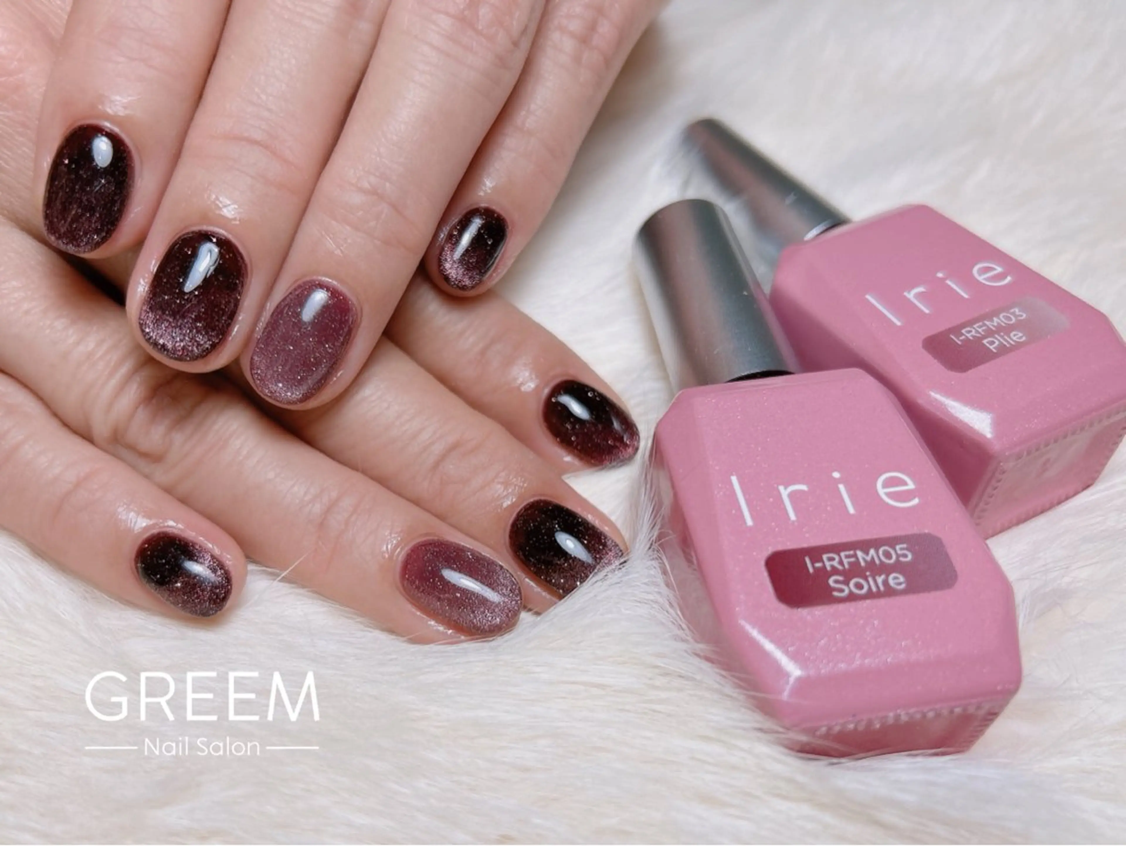 ネイル フラッシュネイル ジェルネイル キラキラネイル マグネットネイル ワンカラーネイル GREEM グリームのネイルデザイン