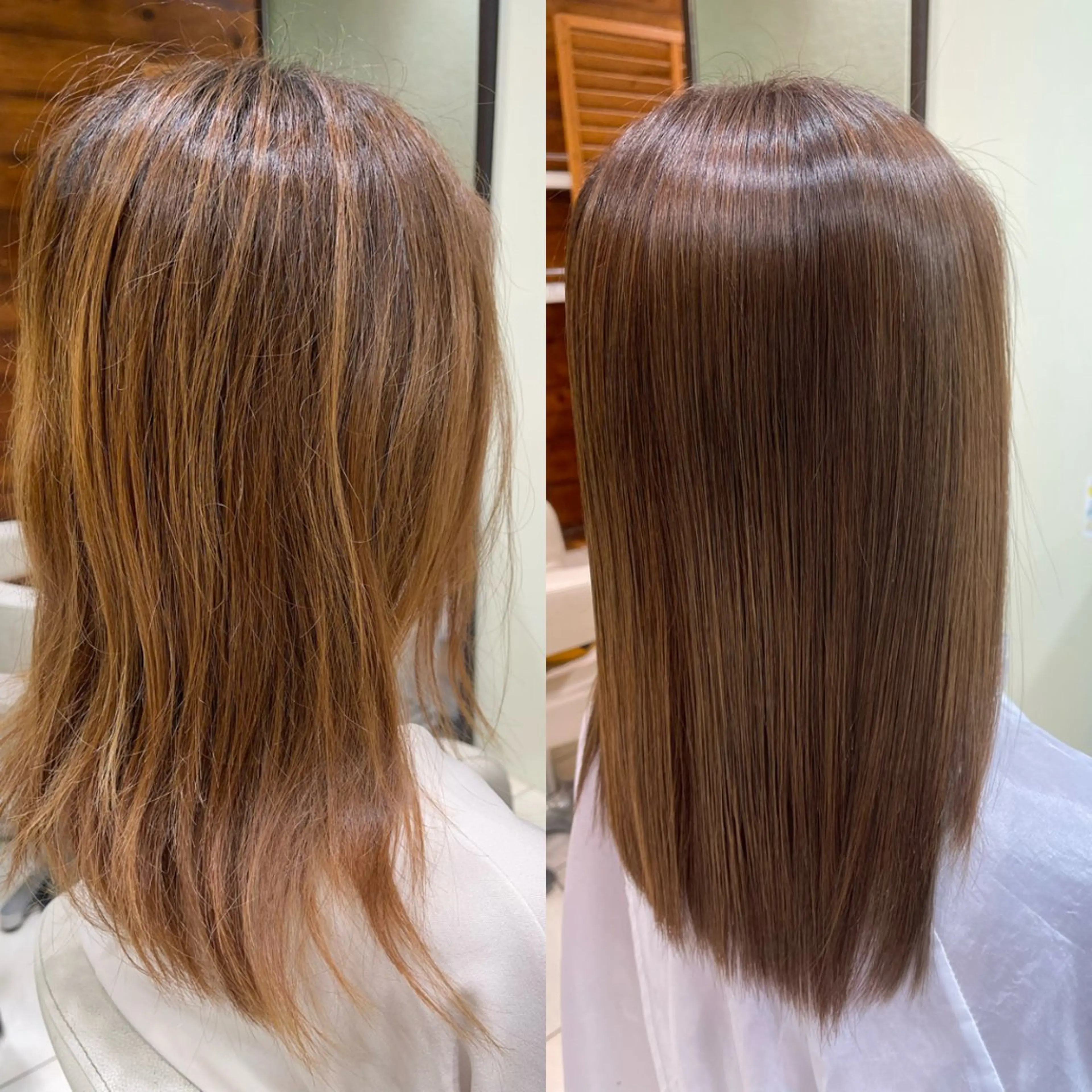 セミロング カット 縮毛矯正 カネヒラ リョウスケのヘアスタイル