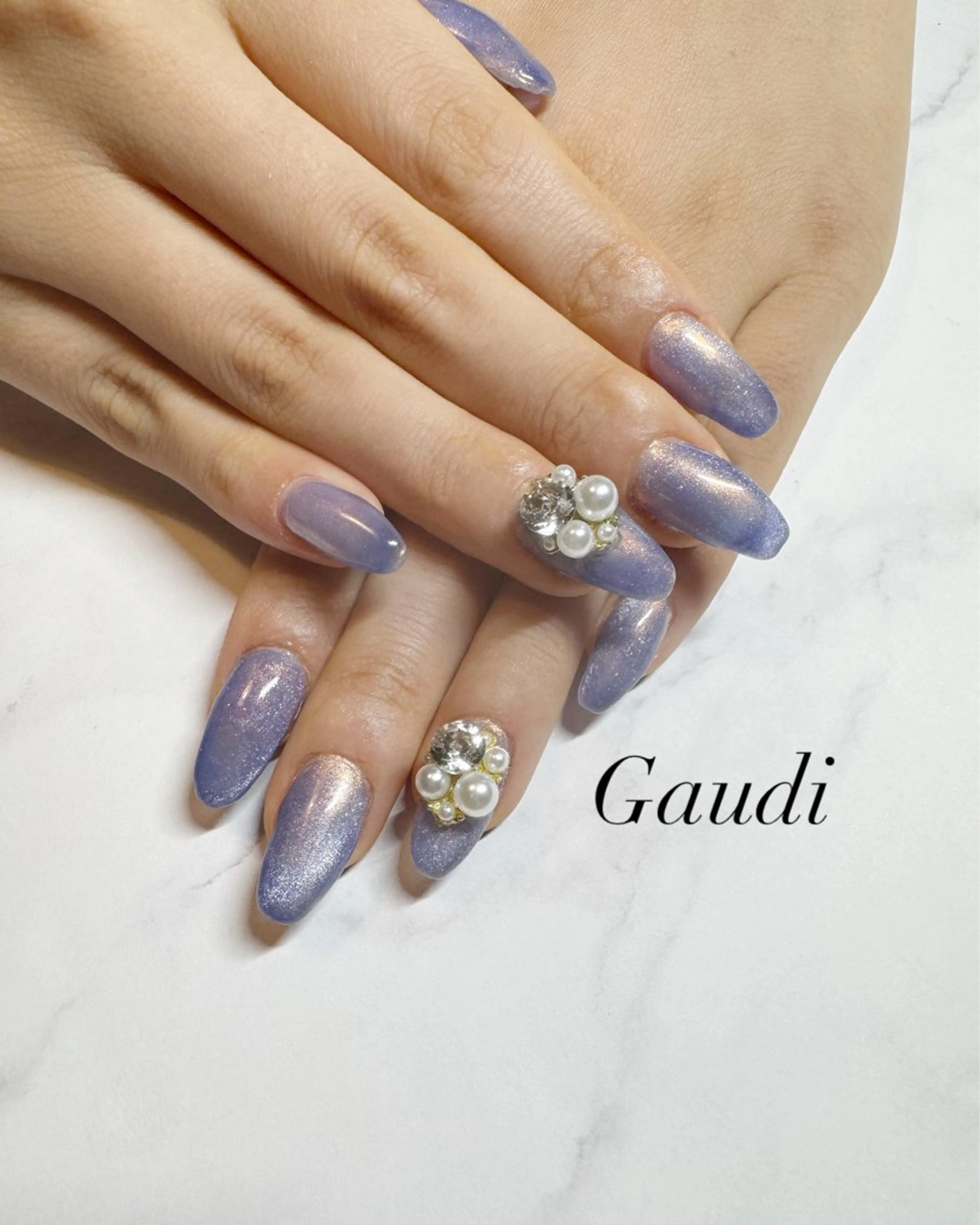 ネイル マグネットネイル ワンカラーネイル パープル Gaudi.Nail Rinaのその他イメージ
