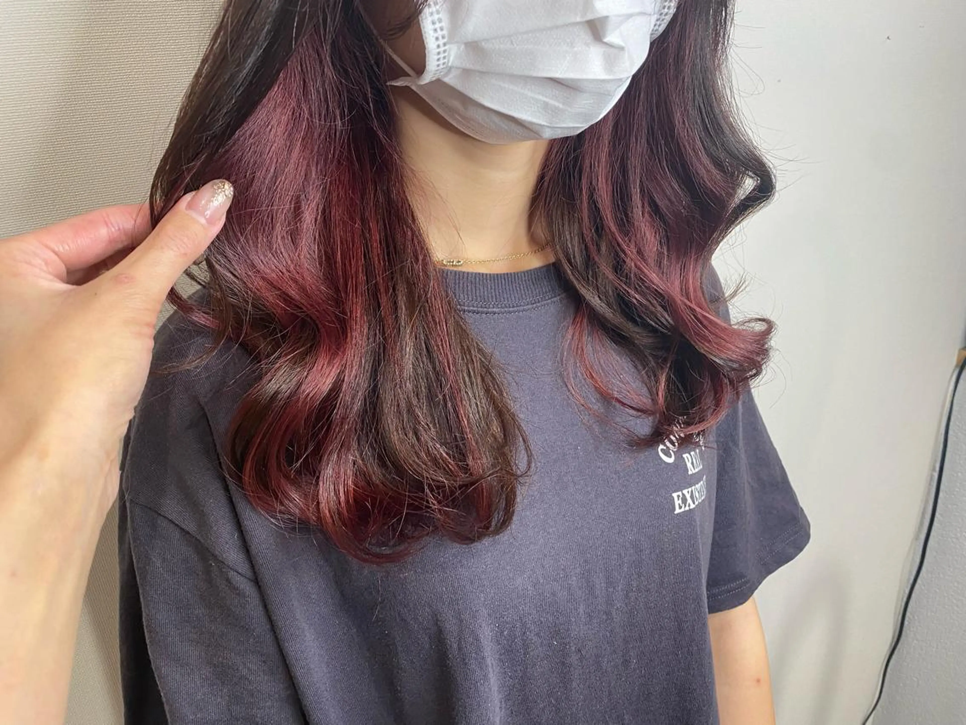 カラー ピンクカラー 林 美月のヘアスタイル