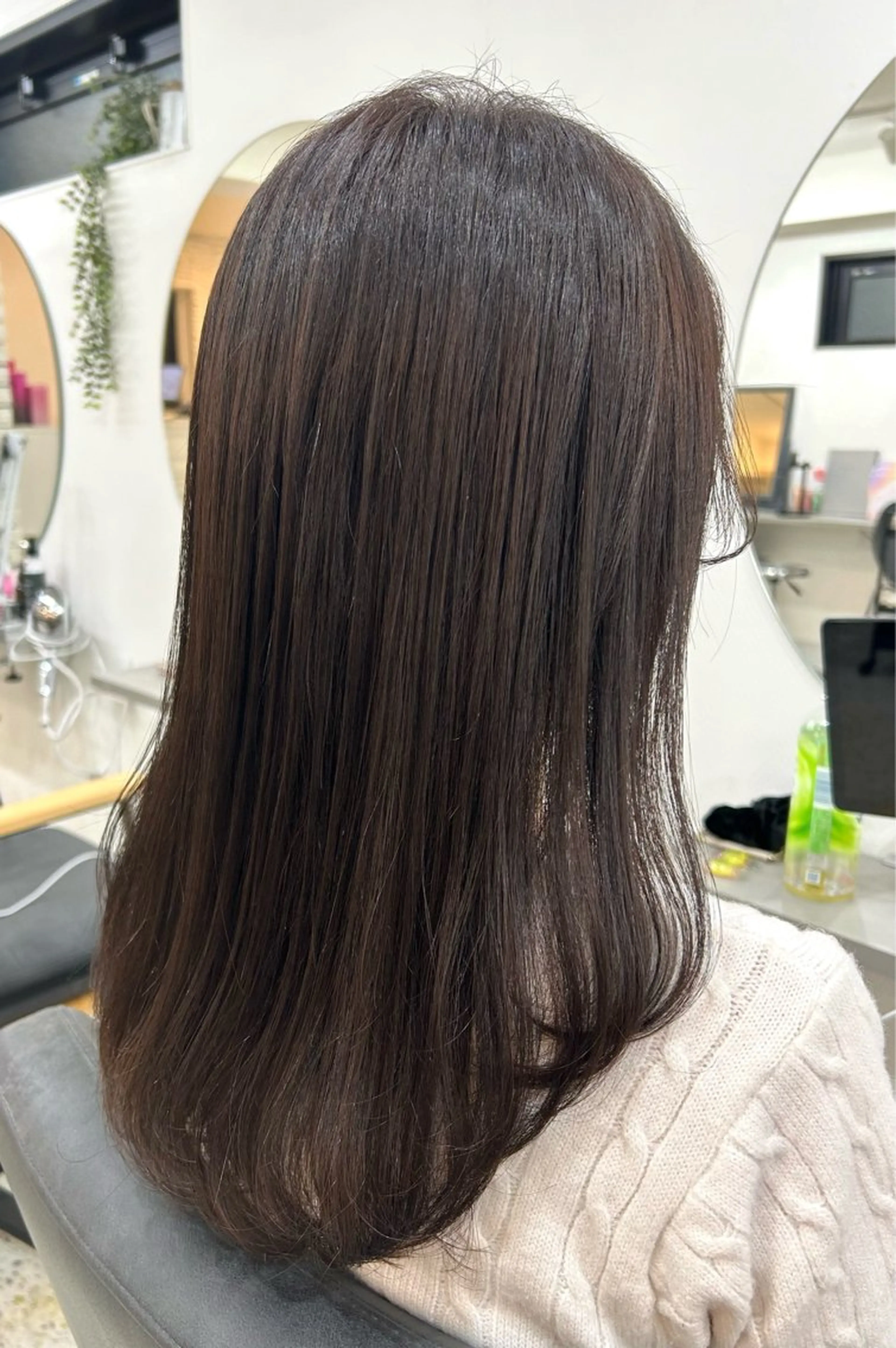 セミロング カラー ブラウンカラー ピンクカラー ピンクブラウン 髪質改善 トリートメント ヘアカラー トリートメント Memories所属・🧣艶カラー・ヘア セット Chie🧸のヘアスタイル