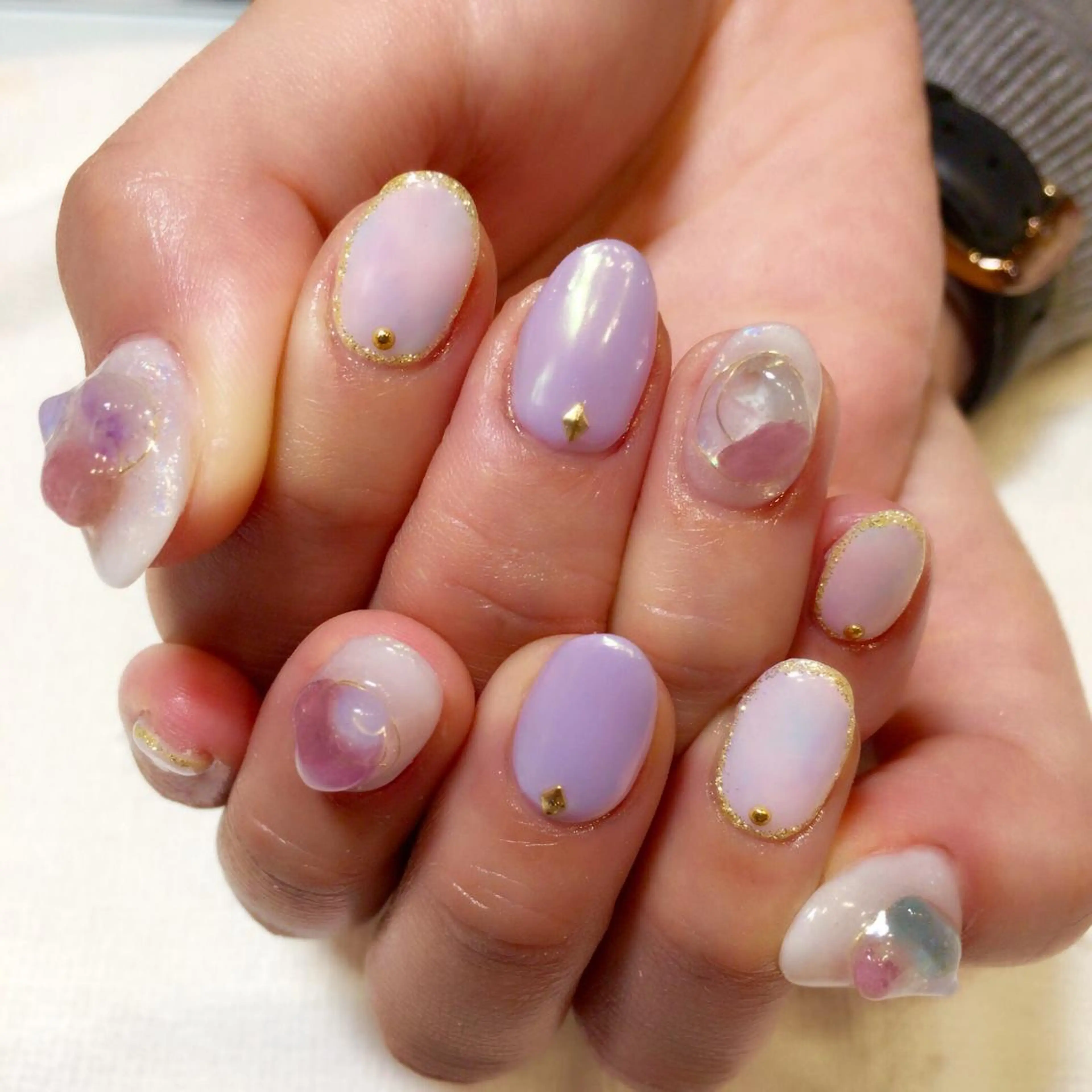 ネイル オーロラネイル Nailroom Mocaのネイルデザイン