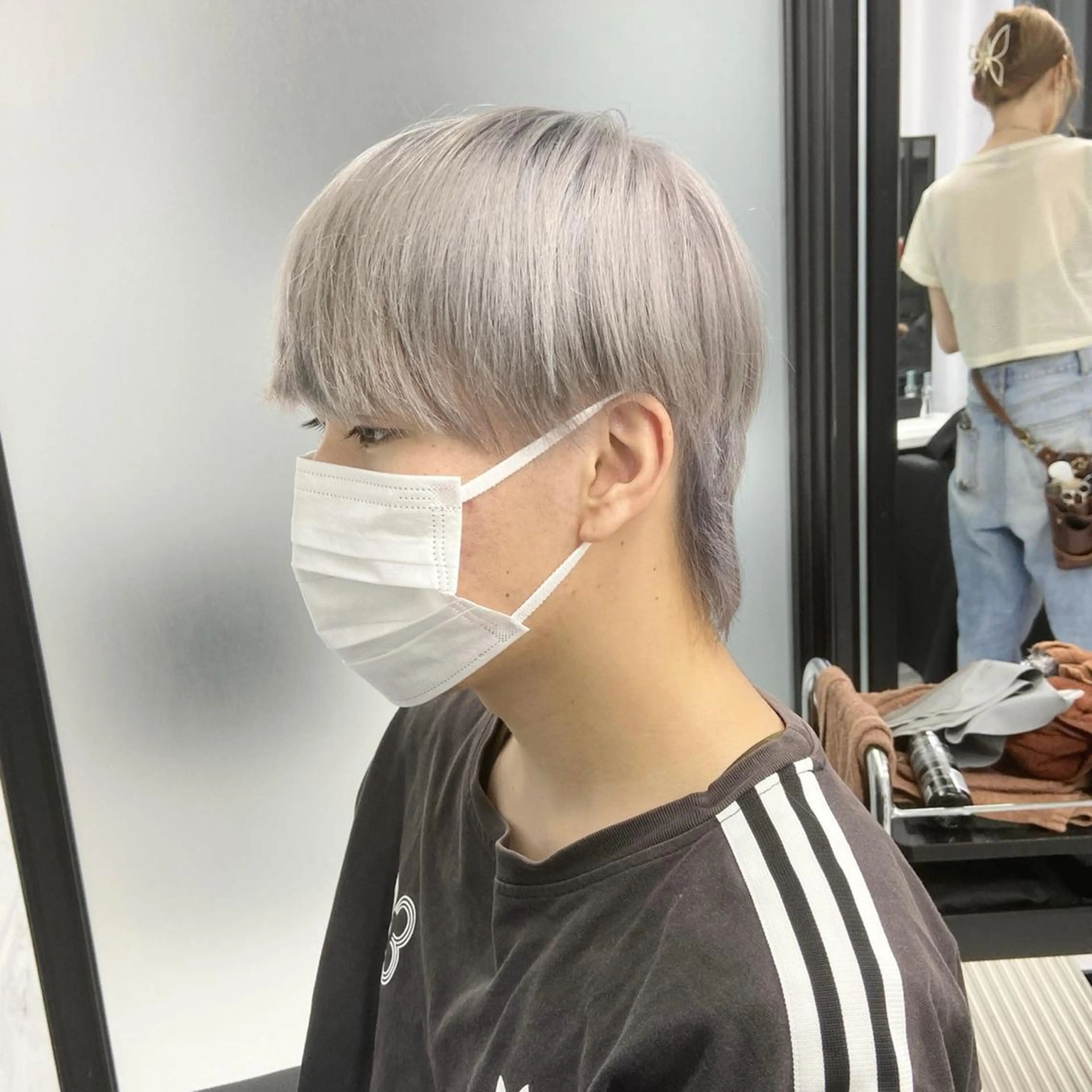 ショート カラー メンズ メンズハイトーン ハイトーンカラー ヘアカラー トリートメント ミルボンAujua認定サロン Ria  OSAKA 梅田所属・メンズ特化 Ryuのヘアスタイル