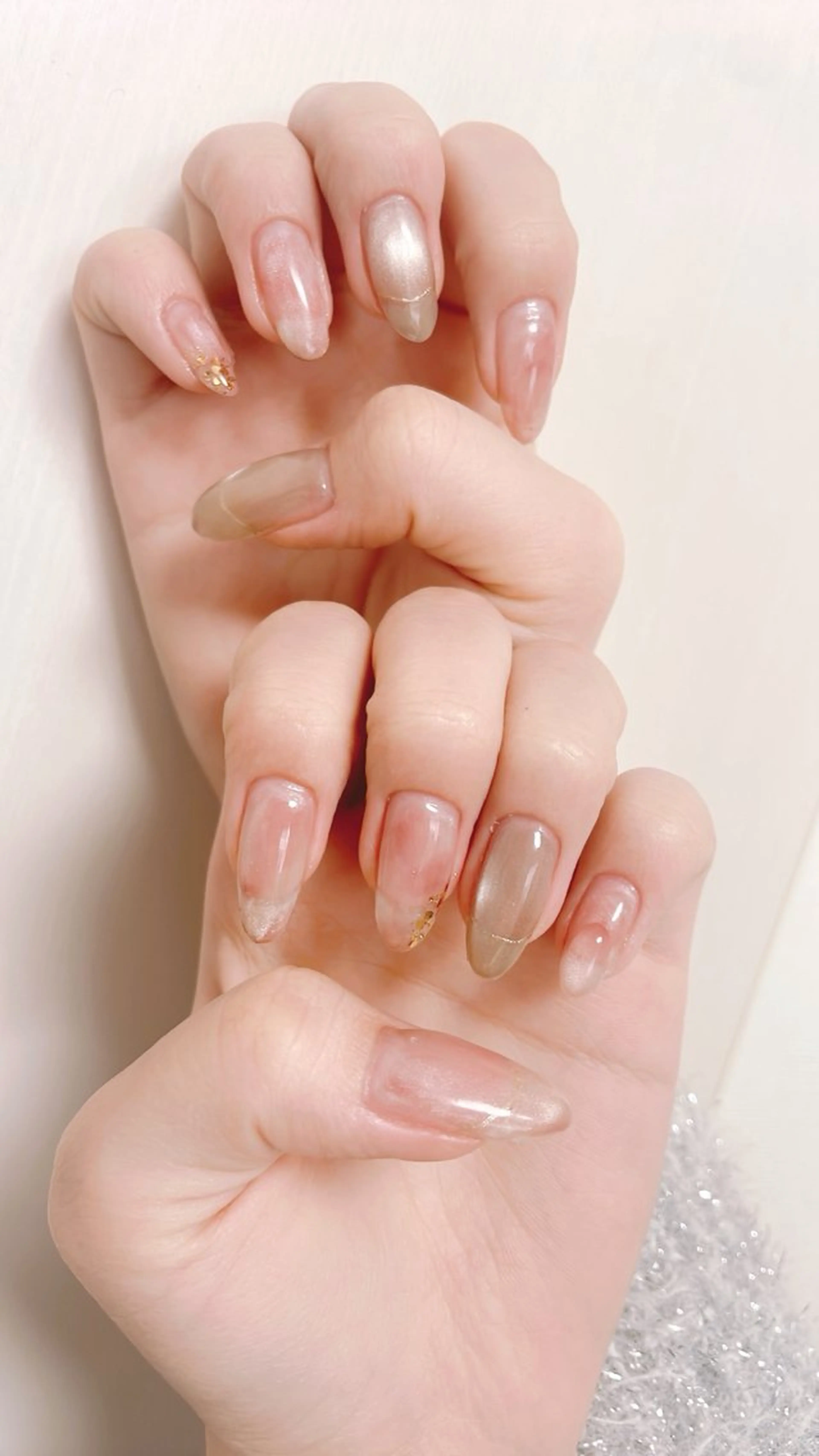 ネイル マグネットネイル ニュアンスネイル ハンドネイル 三原 麻佑のネイルデザイン