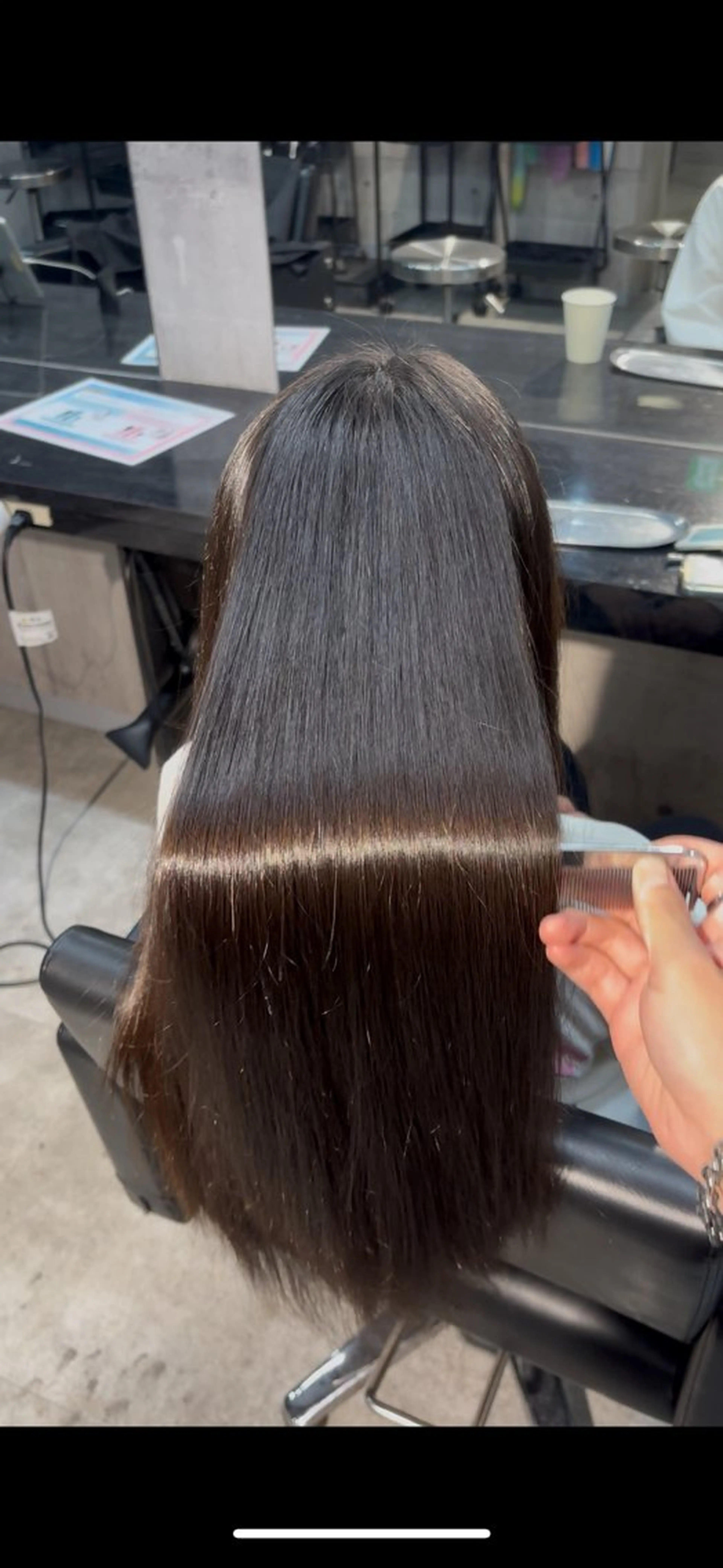 ロング 縮毛矯正 縮毛矯正 溝渕朋也 /髪質改善ストレートのヘアスタイル