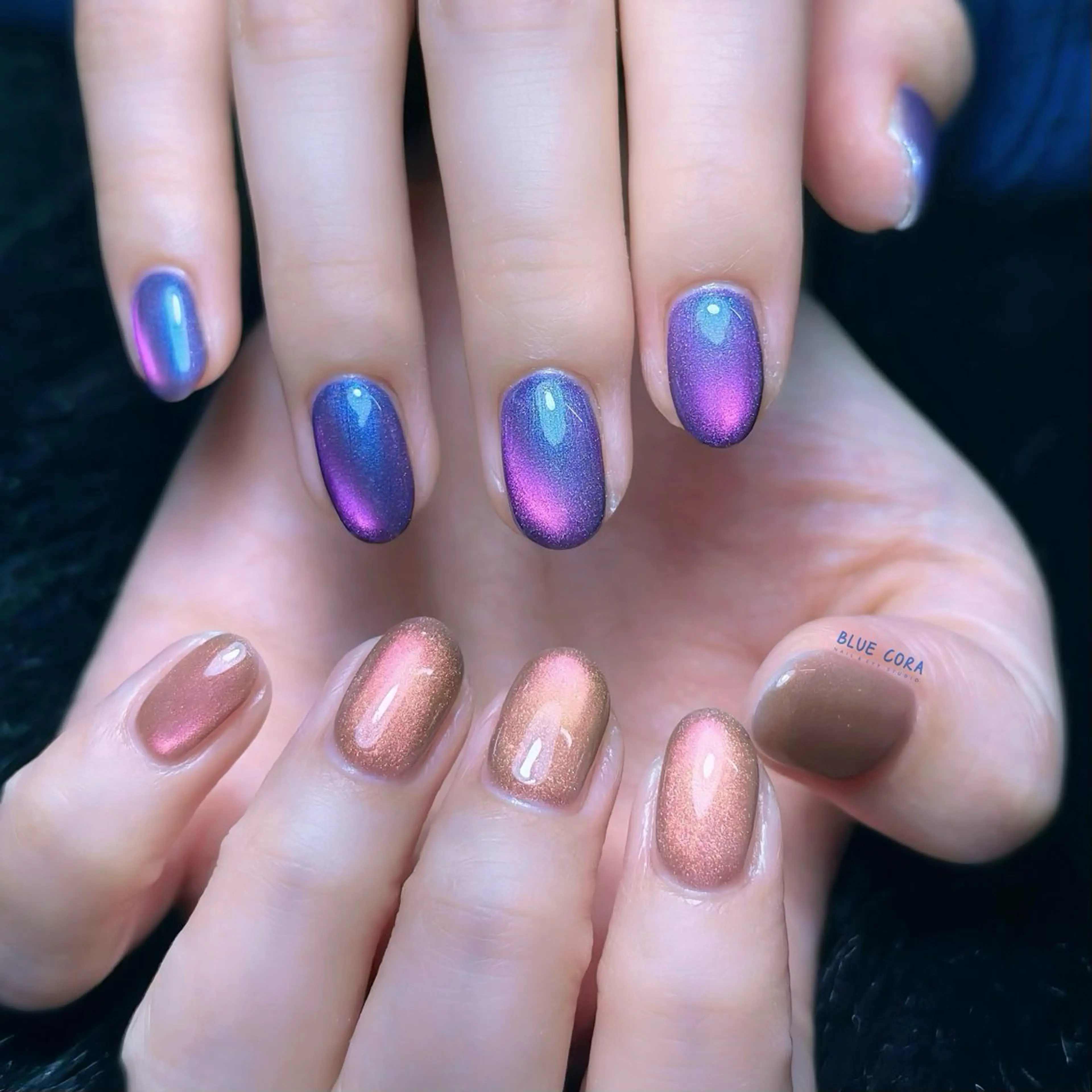 ネイル マグネットネイル ハンドネイル ハンドケア BLUE CORA所属・BLUE CORAのネイルデザイン