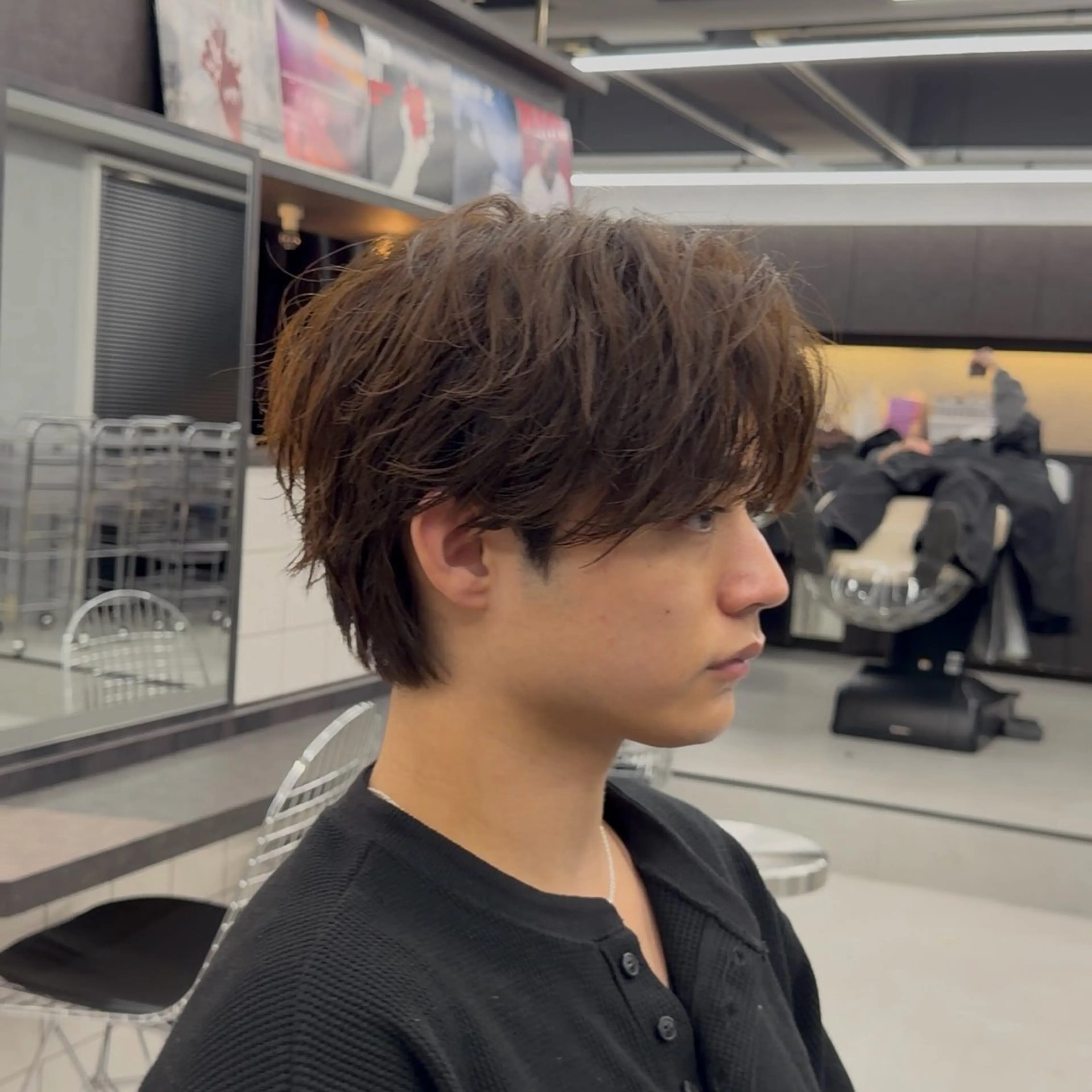 ショート パーマ カット パーマ トリートメント 渋谷/メンズパーマ/ ミディアム/田代昂平のヘアスタイル