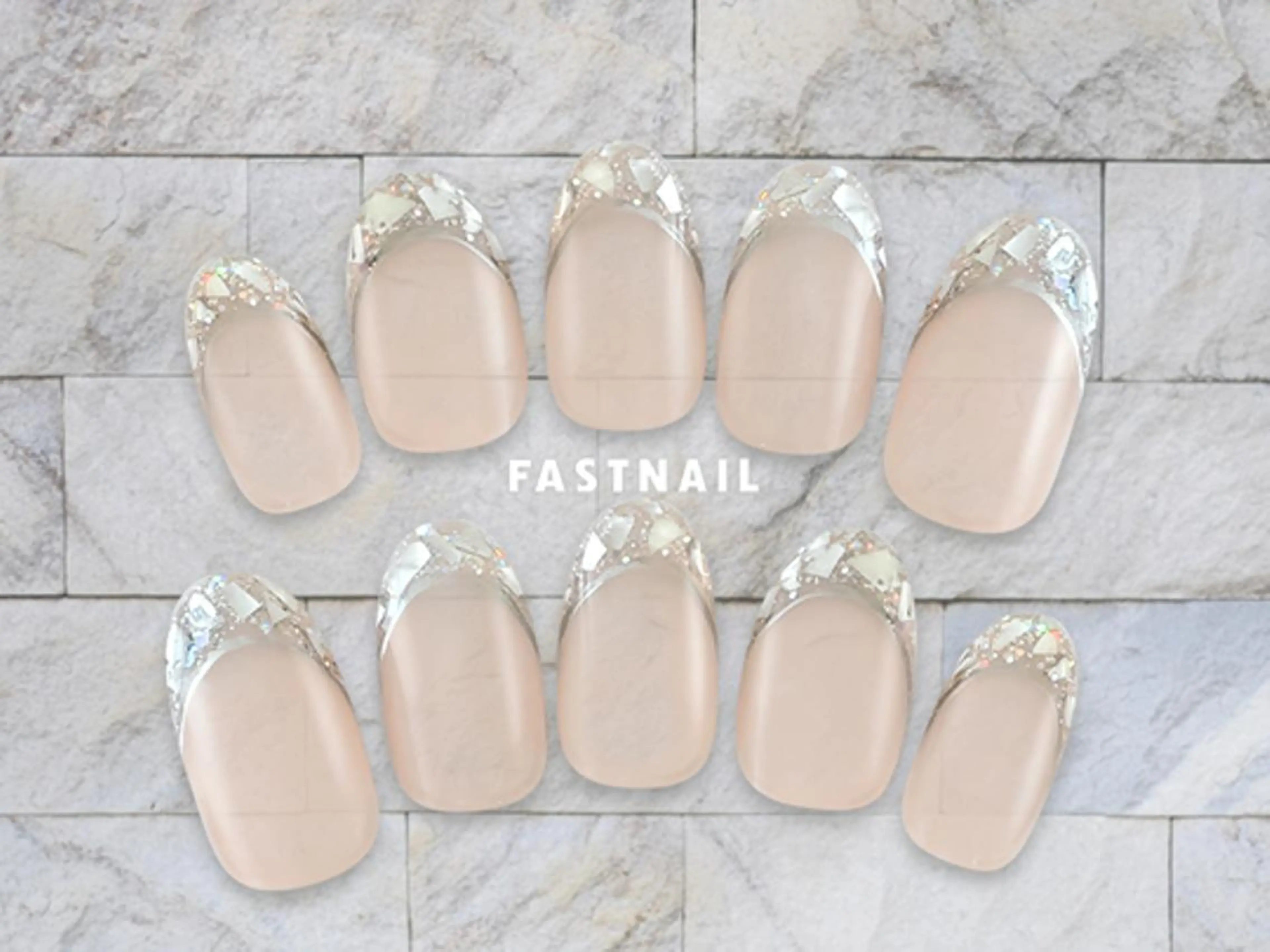 ネイル フレンチネイル ガラスフレンチ ファストネイル 武蔵小杉東急スクエアのネイルデザイン