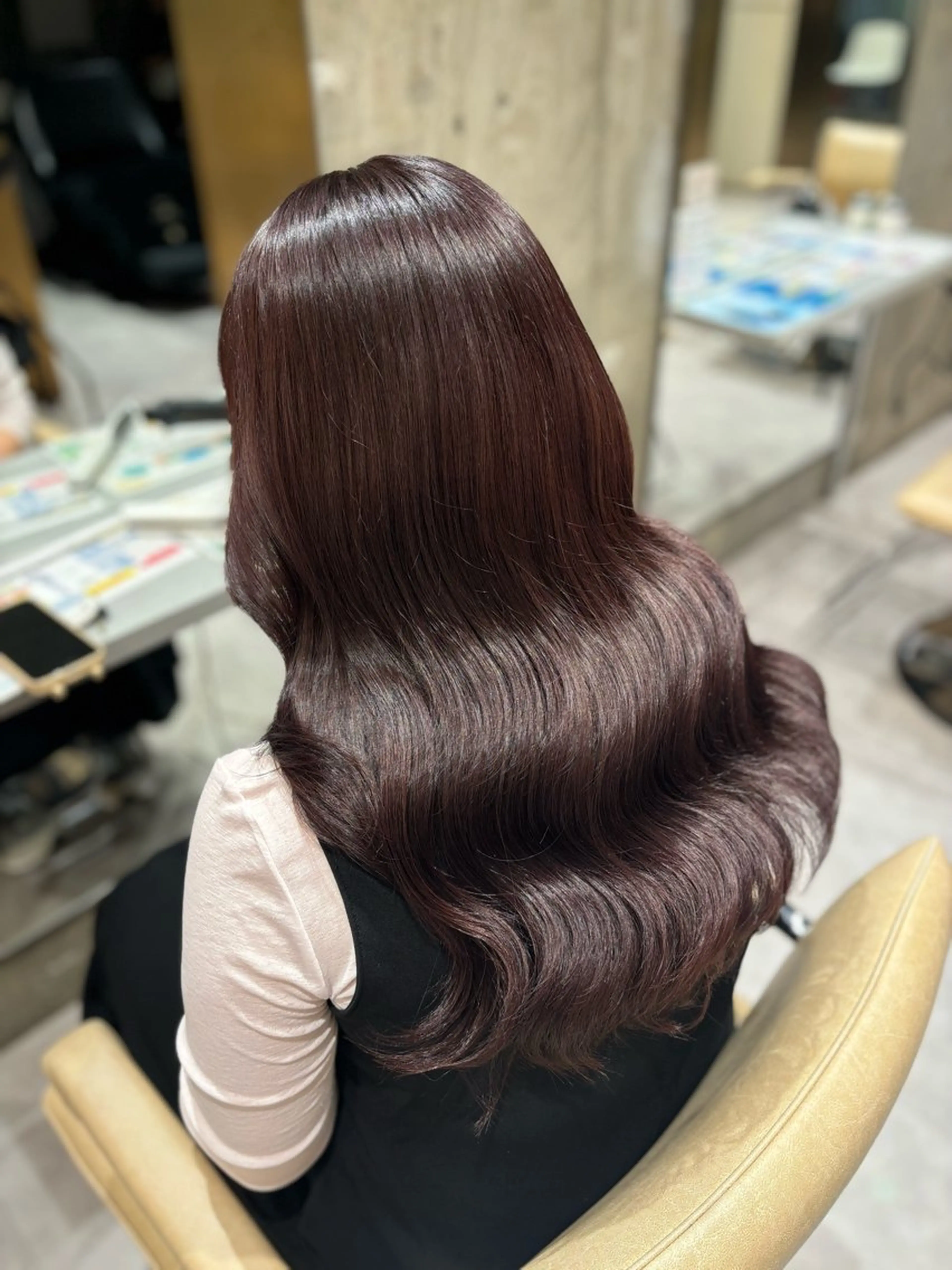 ロング ラベンダーベージュ カット ヘアカラー トリートメント 無料カット募集中🌷 ちひり𓂃𓈒♡‪のヘアスタイル