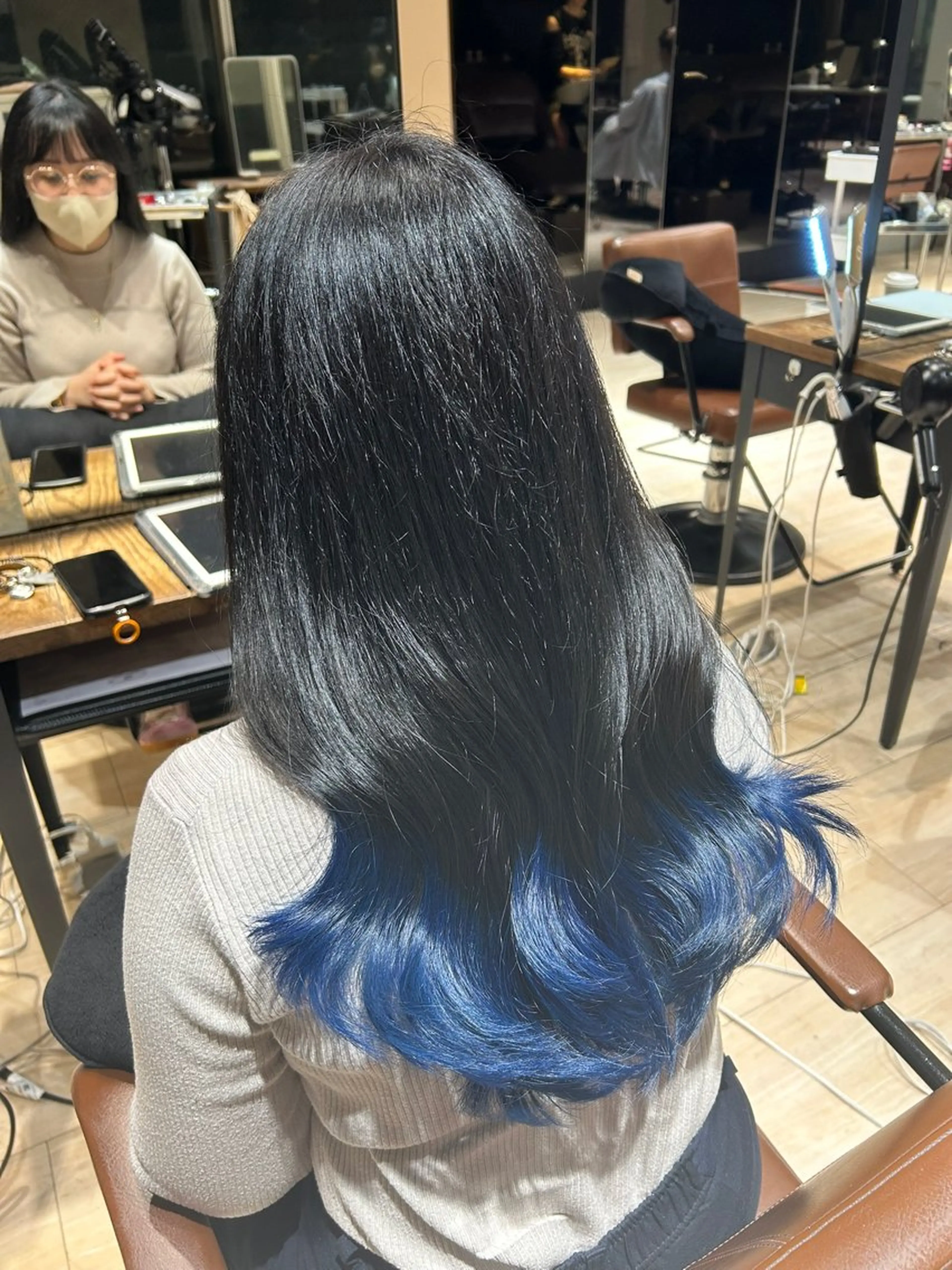 ロング ヘアカラー トリートメント 🎀大竹美侑／顔まわ りカット／レイヤーのヘアスタイル