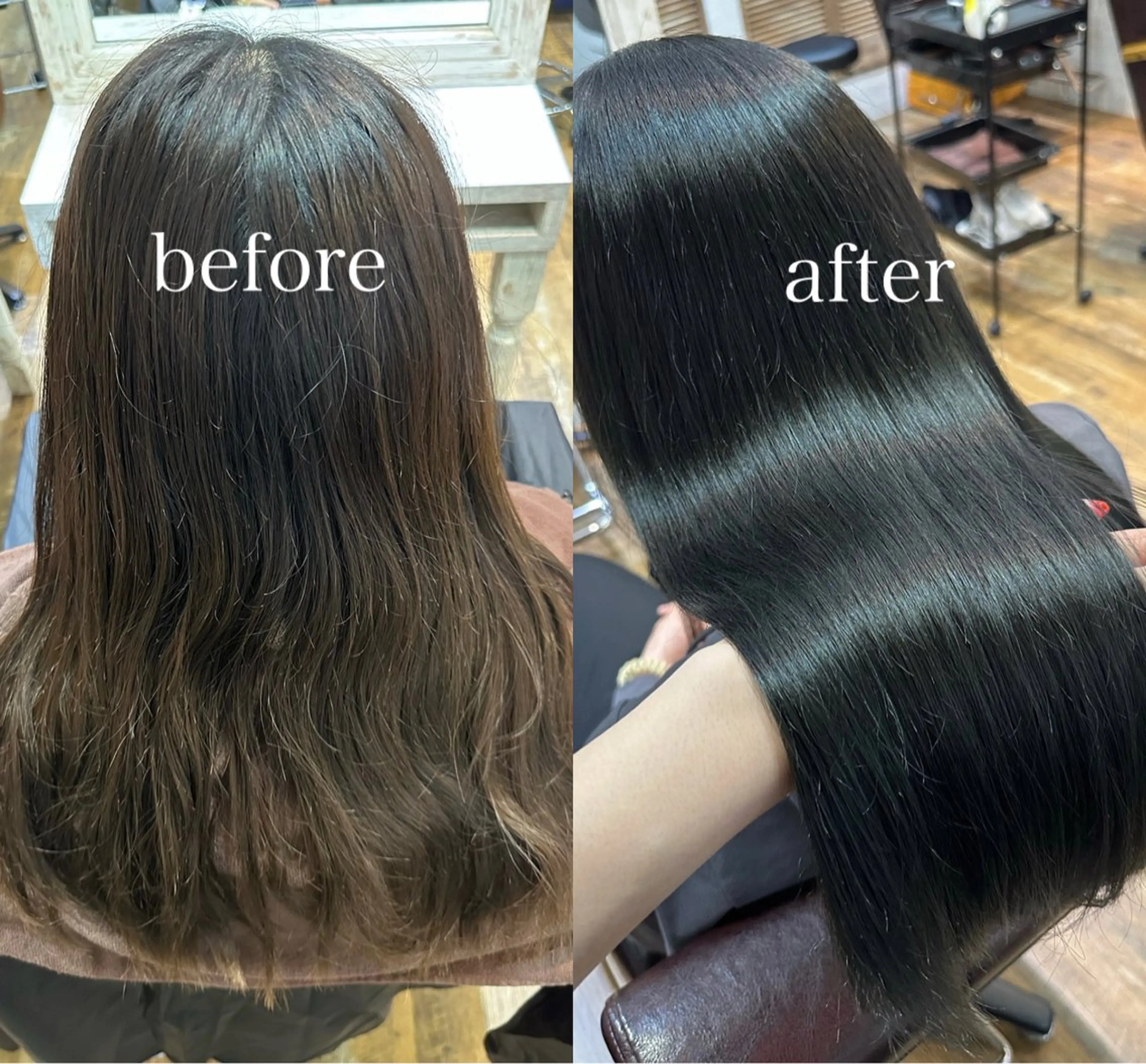 ミディアム カラー 🩵髪質改善🩵 韓国ヘア🩵花澤みりのヘアスタイル