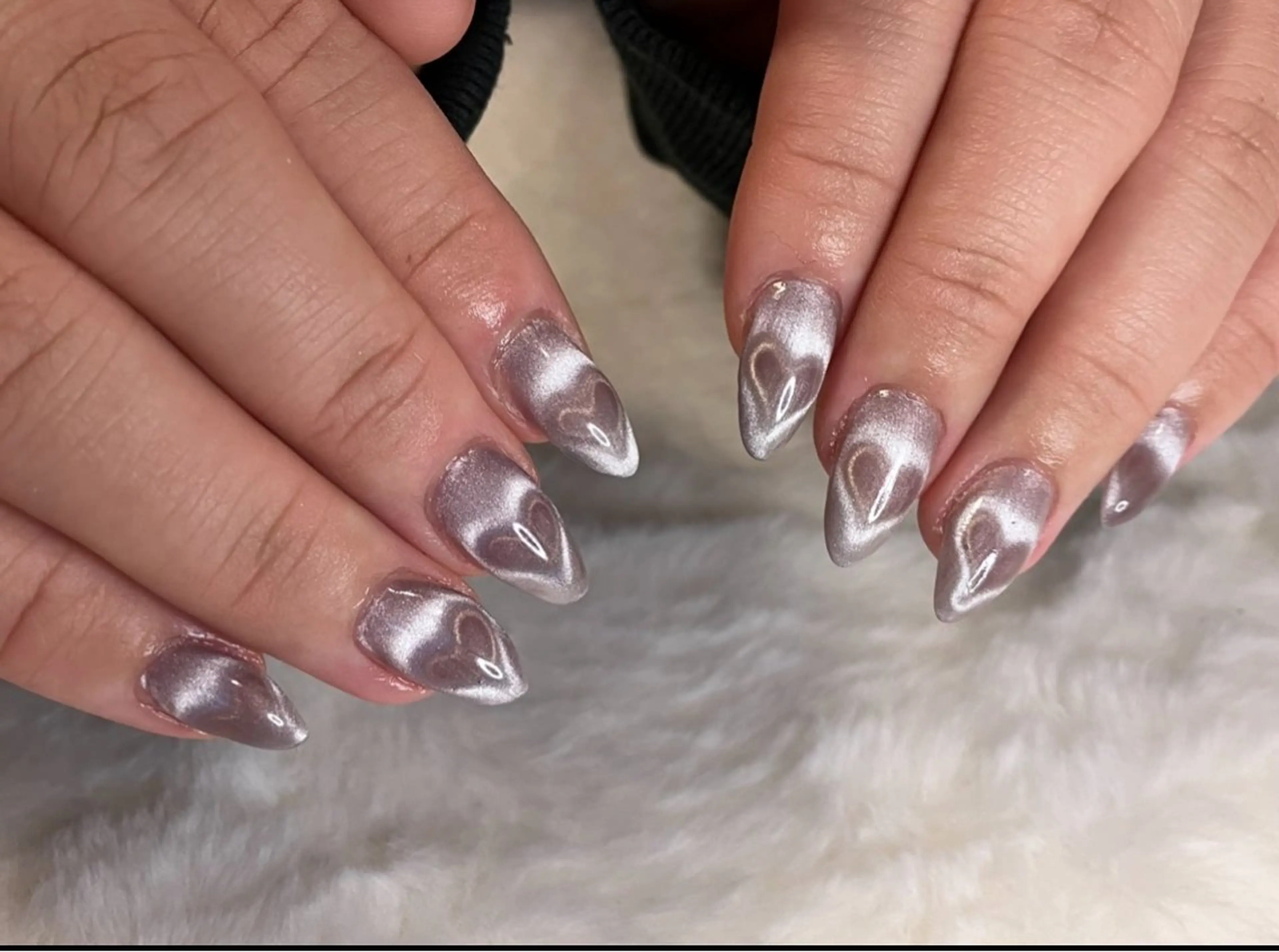 ネイル ハート マグネットネイル mison所属・mison 安形友花のネイルデザイン